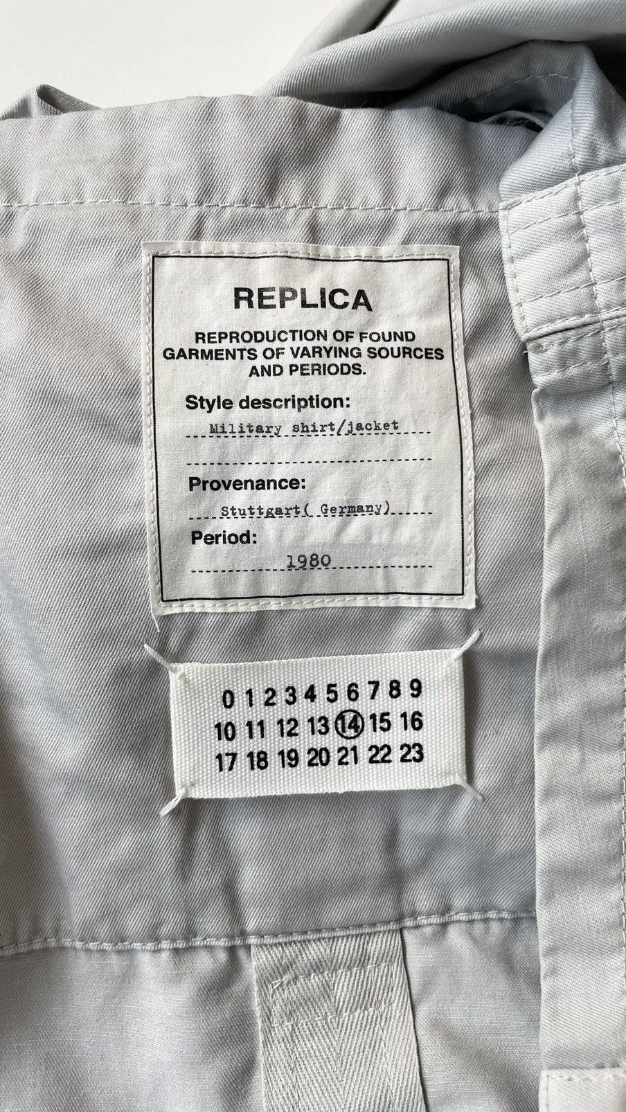 Maison Margiela S/S 14 Grey Cotton Military Jacket Size US M / EU 48-50 / 2 - 10 Thumbnail