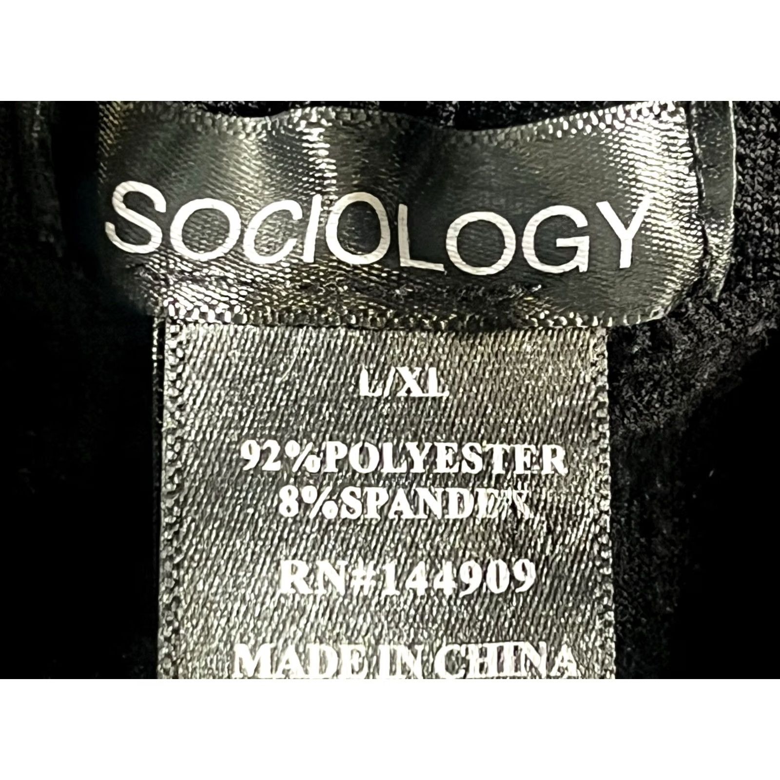 Vintage Sociology Leggings Womens L/XL Black Cotton Spandex Stretch Ankle Yoga Casual Athleisure Size 36" / US 14 / IT 50 - 7 Thumbnail