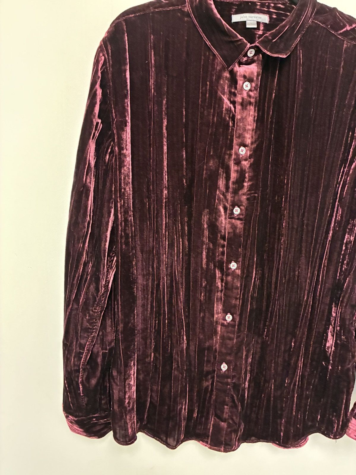 John Varvatos Crinkled Velvet slim Shirt large Size US L / EU 52-54 / 3 - 9 Thumbnail