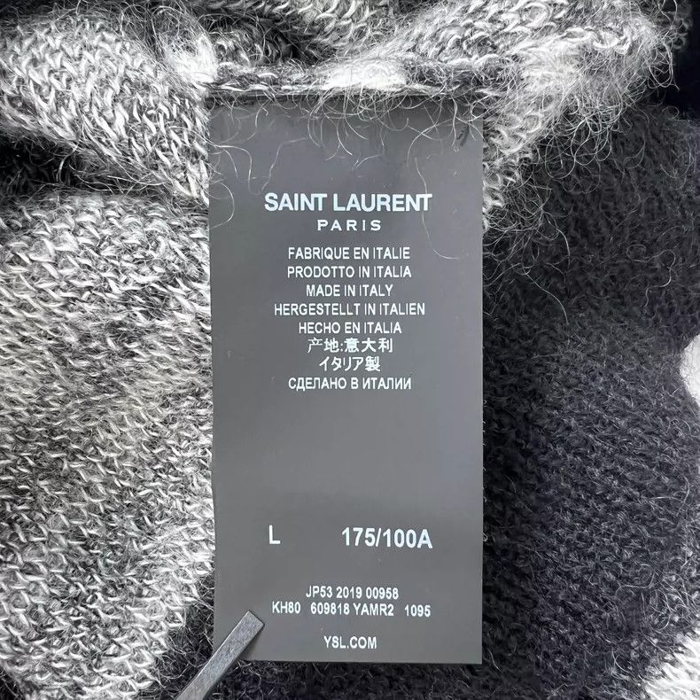 Saint Laurent Paris Saint Laurent 19fw mohair striped sweater 2504-Nextarrow Size US L / EU 52-54 / 3 - 4 Thumbnail