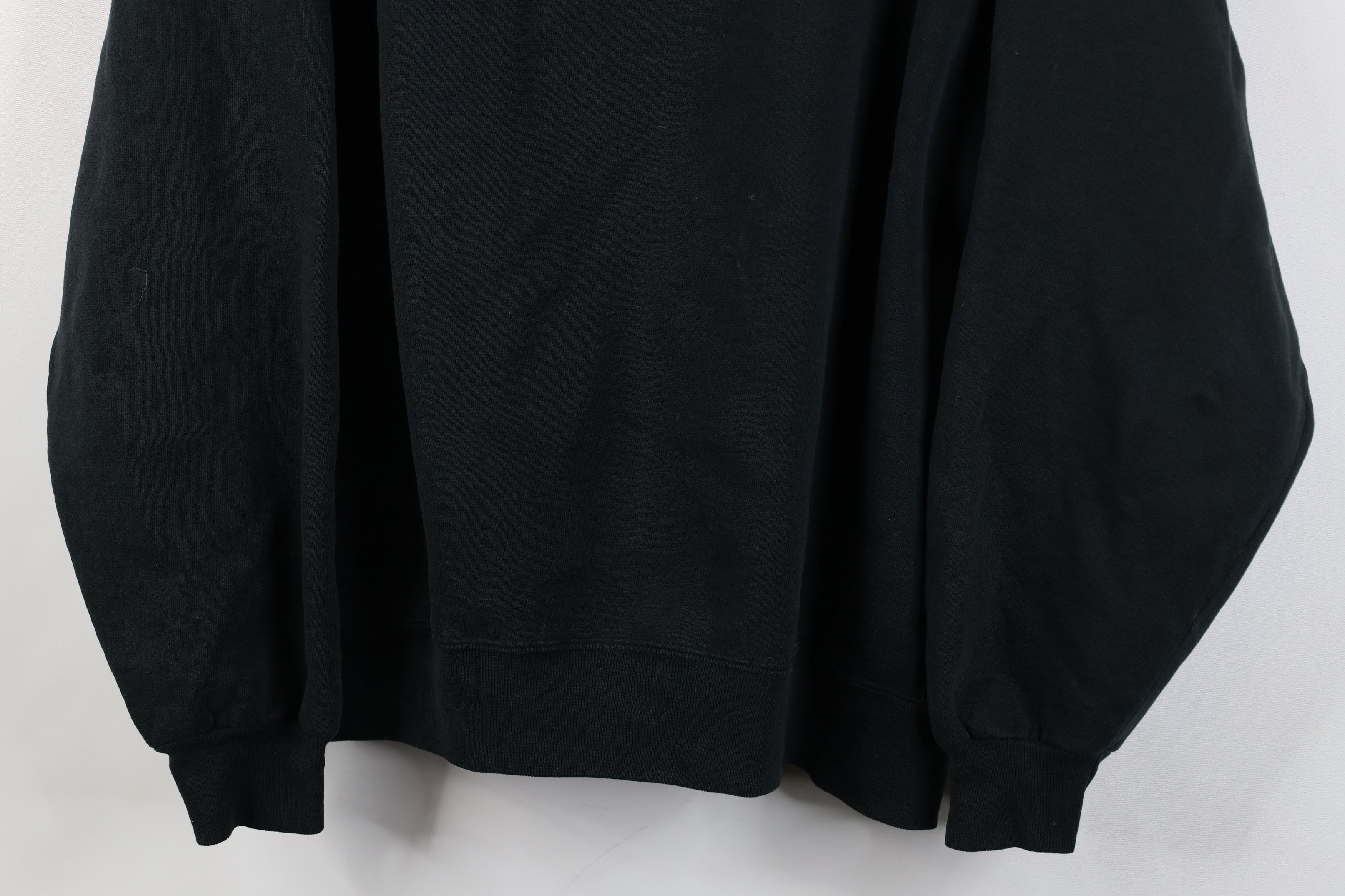 Vintage Vintage 90s Streetwear Blank Crewneck Sweatshirt Black USA Size US XL / EU 56 / 4 - 3 Thumbnail