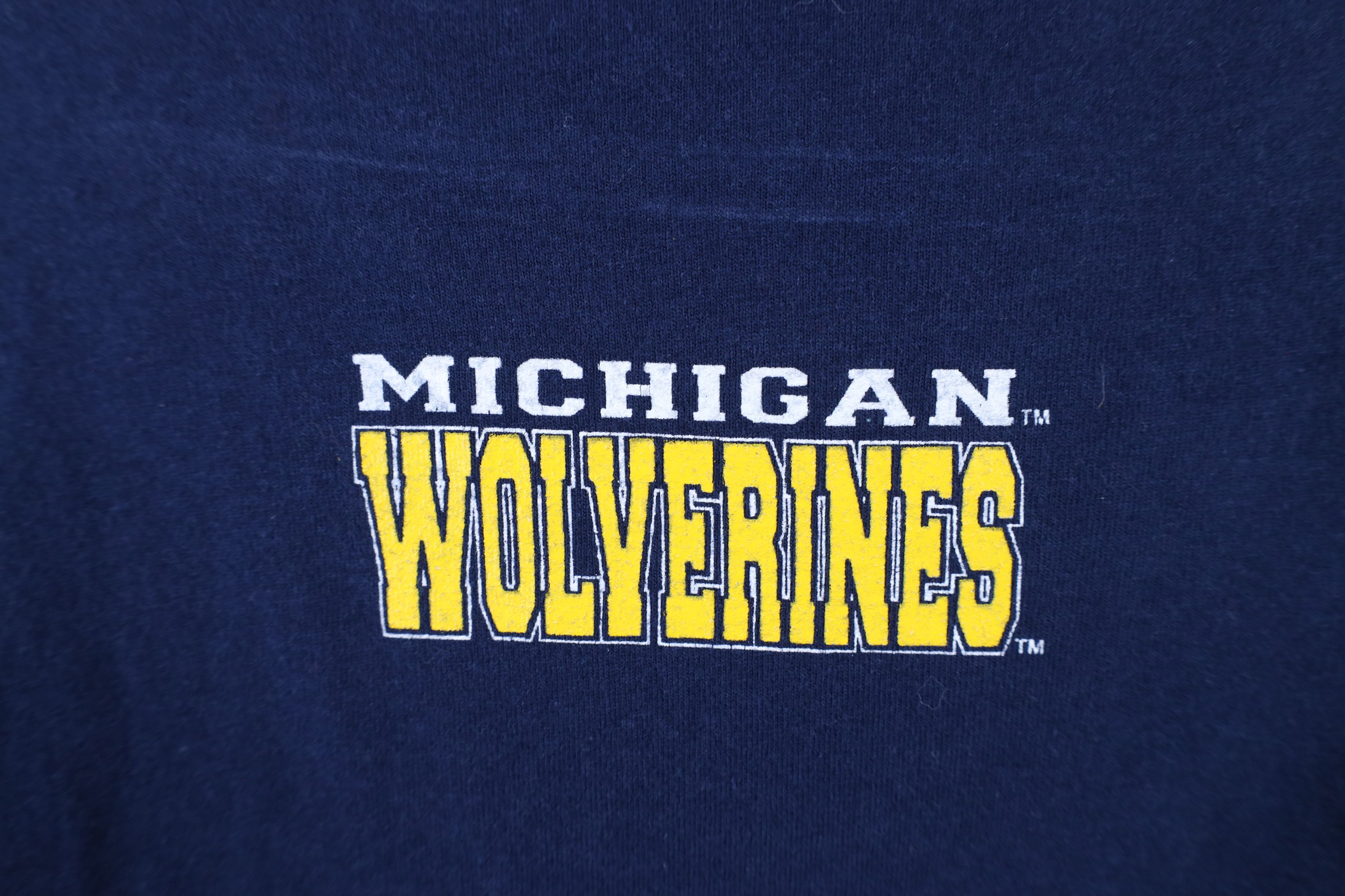 Vintage Vintage 90s University of Michigan Short Sleeve T-Shirt Size US XL / EU 56 / 4 - 8 Thumbnail
