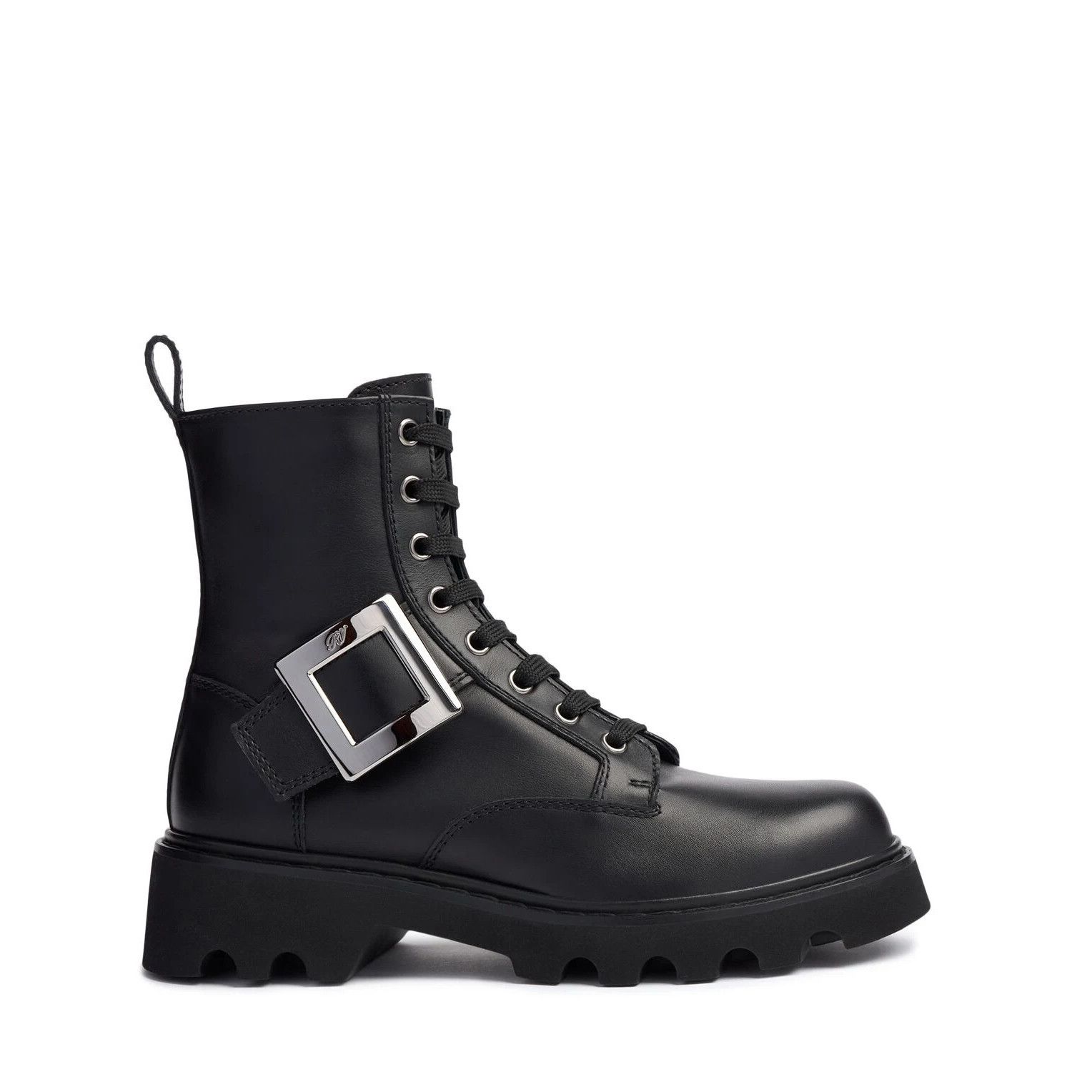 ROGER VIVIER Viv Rangers $1895 Black Leather Ankle Boots New