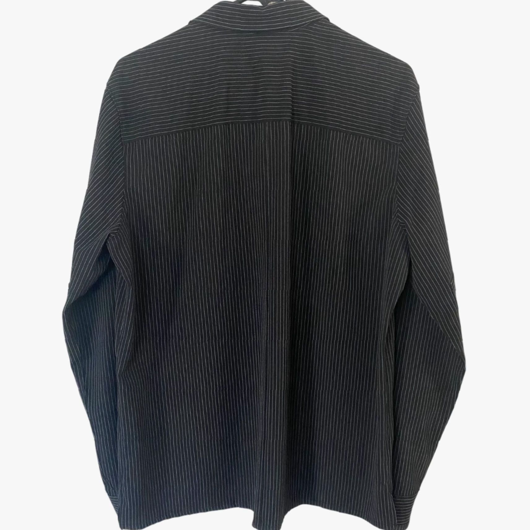 RVCA RVCA by PM Tenore Pinstripe Button-Up Shirt Men's Medium Black Long-Sleeve Shirt Size US M / EU 48-50 / 2 - 3 Thumbnail