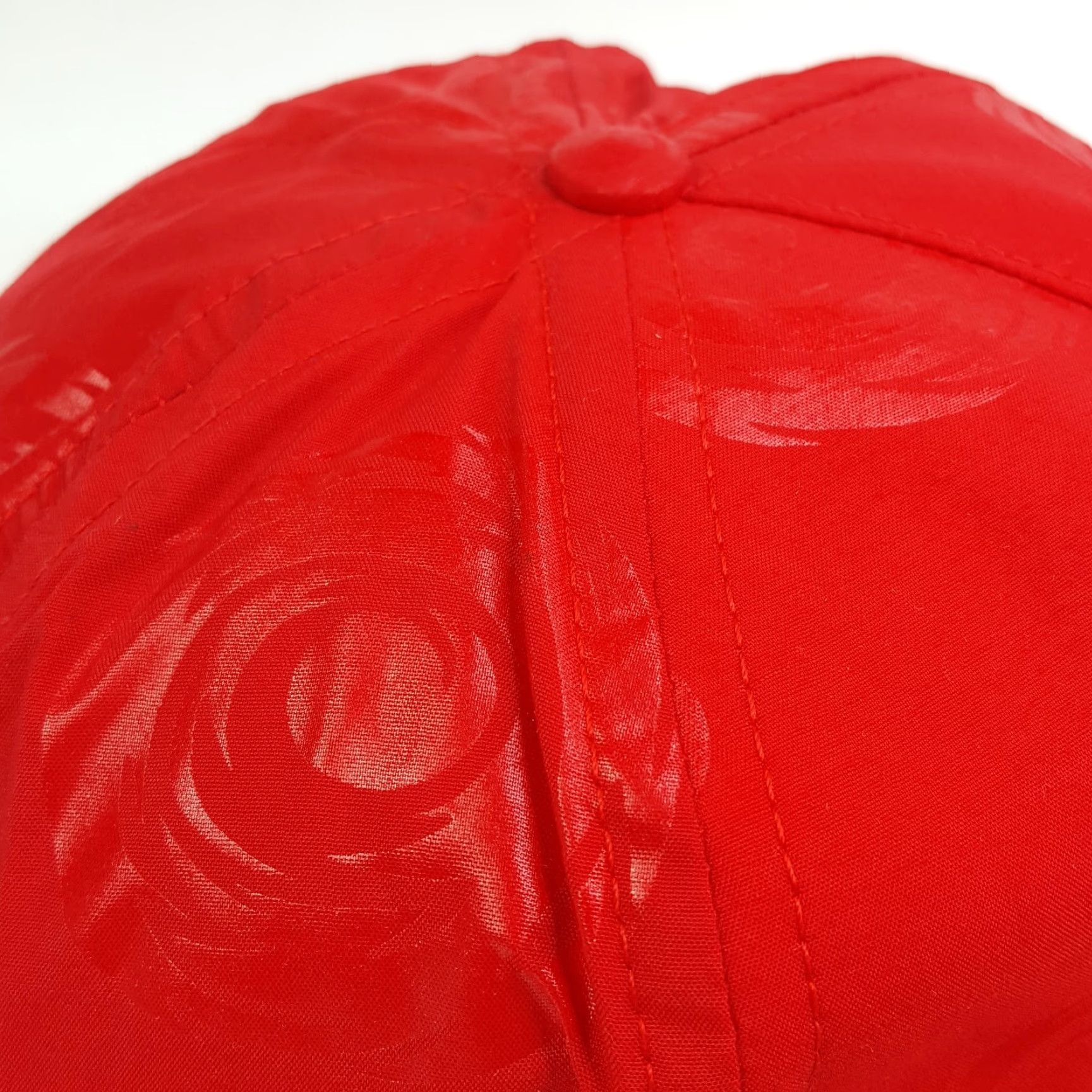 Vintage VINTAGE Town Talk Trucker Hat Men Adjustable Strap USA Made Red 80s Cap Swirl Embroidered Size ONE SIZE - 4 Thumbnail