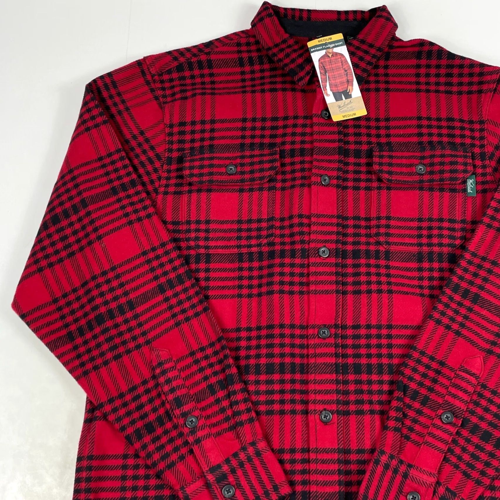 Vintage VINTAGE Woolrich Shirt Mens Medium Red Brawny Flannel Button Up Hiking Camping Outdoors Size US M / EU 48-50 / 2 - 2 Thumbnail