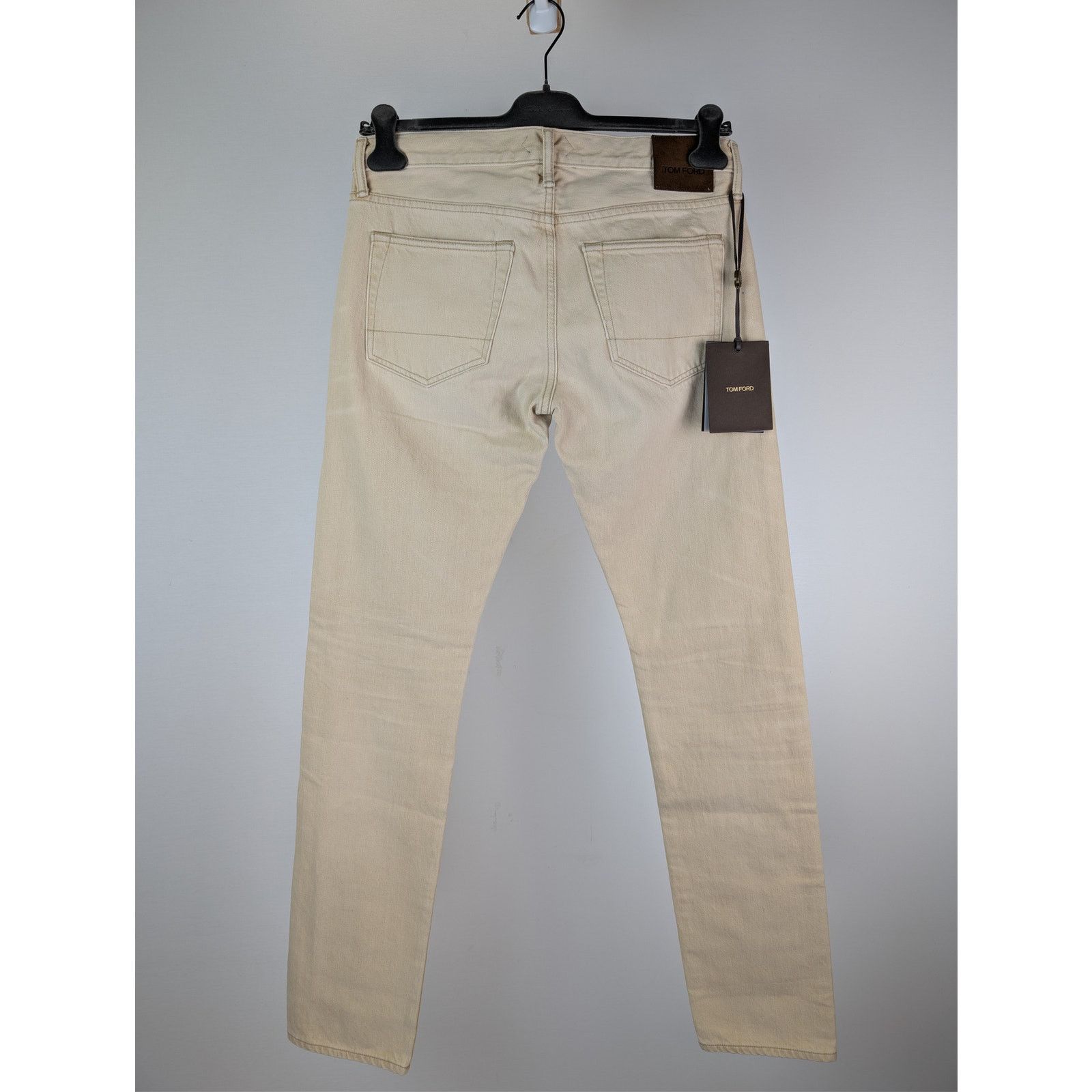 Tom Ford o1rshd1 Slim Denim Jeans in Beige Size US 31 - 11 Thumbnail