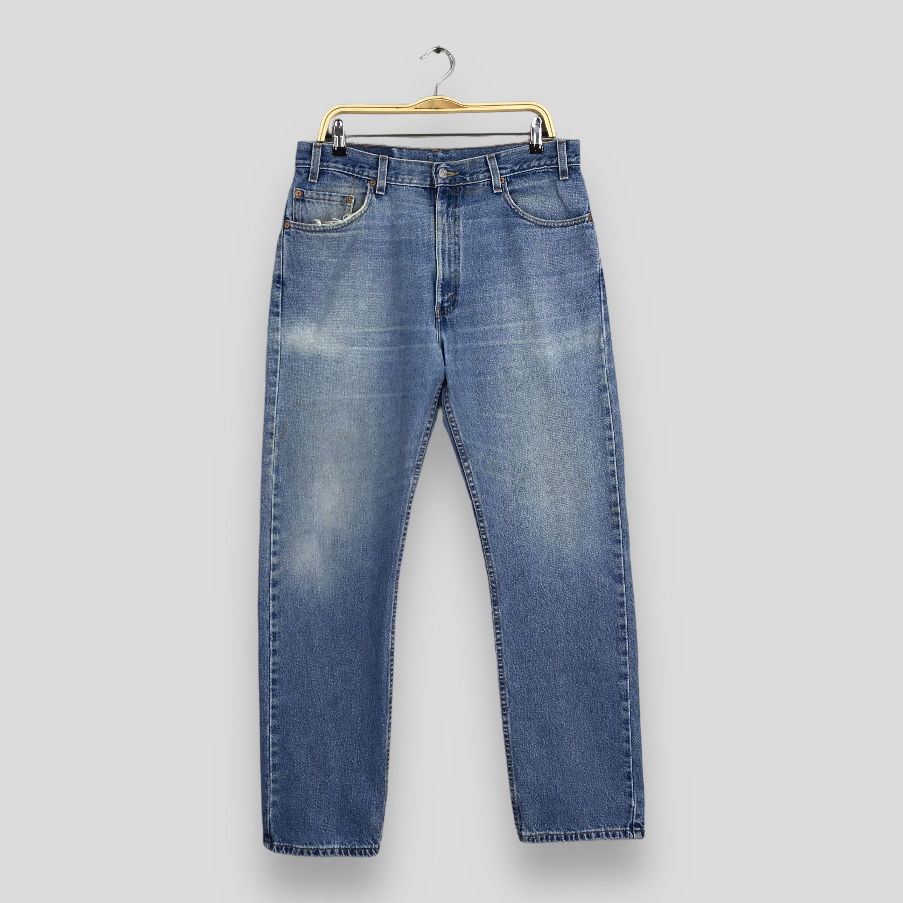Levi's Size 33x30 Vintage Levi's 505 Light Wash Zipper Jeans S272 Size US 33 - 1 Thumbnail