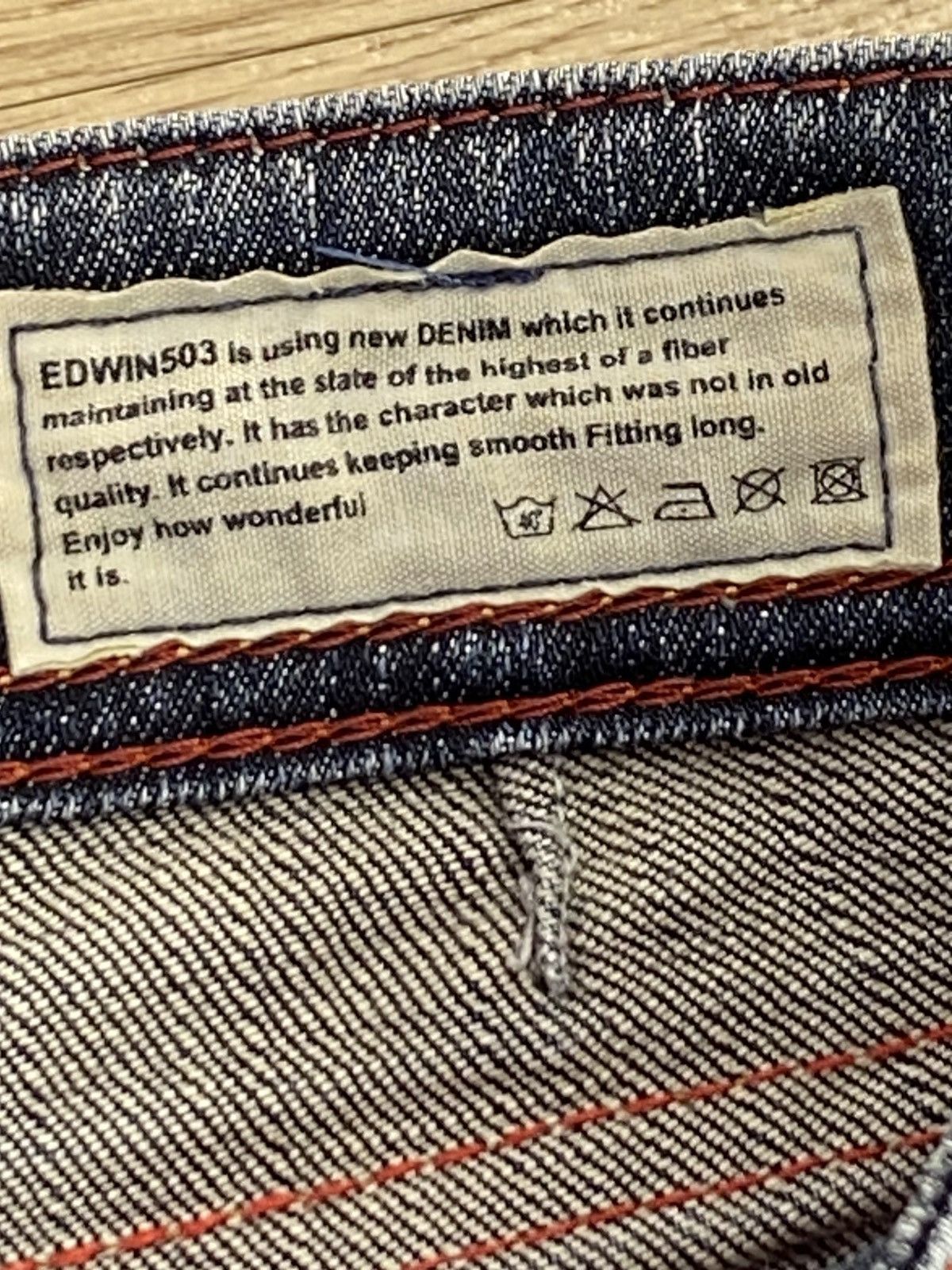Edwin Edwin Whiskers Faded Wash Style Loose Jeans Size US 30 / EU 46 - 14 Thumbnail
