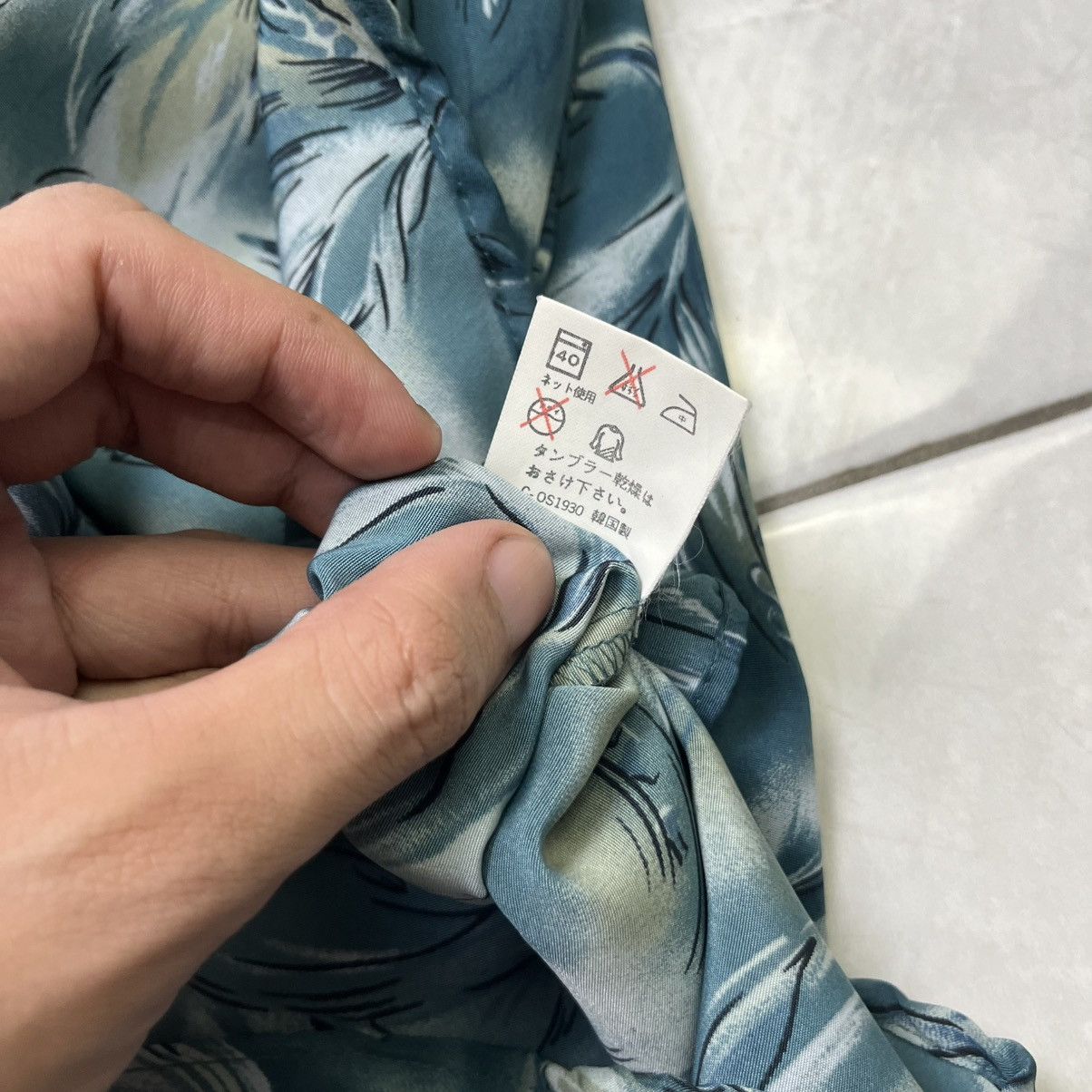Japanese Brand abstract art silk shirt connect long sleeve button shirt Size US L / EU 52-54 / 3 - 7 Thumbnail