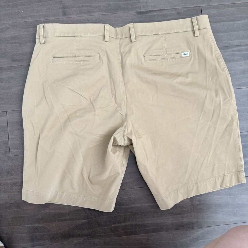 Lacoste Lacoste Shorts Mens 42 Tan Flat Front Chino Slim Fit Size US 42 / EU 58 - 4 Thumbnail