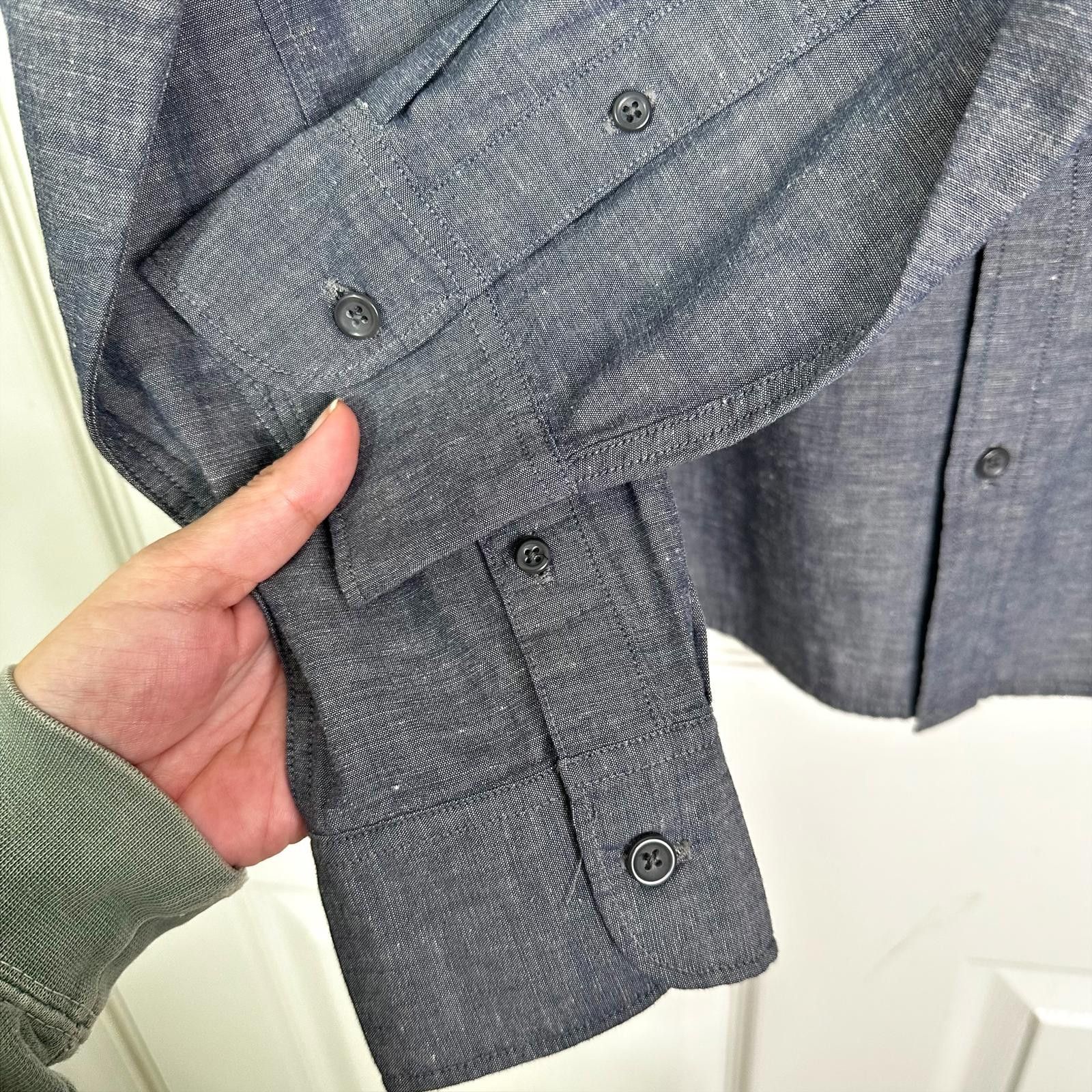 Allsaints NEW AllSaints Long Sleeve Button-Up Shirt Blue Men’s S Size US S / EU 44-46 / 1 - 5 Thumbnail
