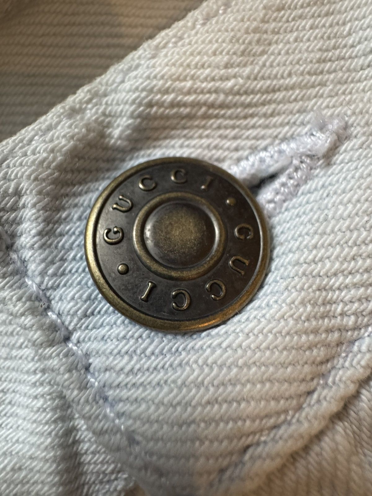Gucci Gucci GG Patch Logo White Denim Size US 32 / EU 48 - 3 Thumbnail