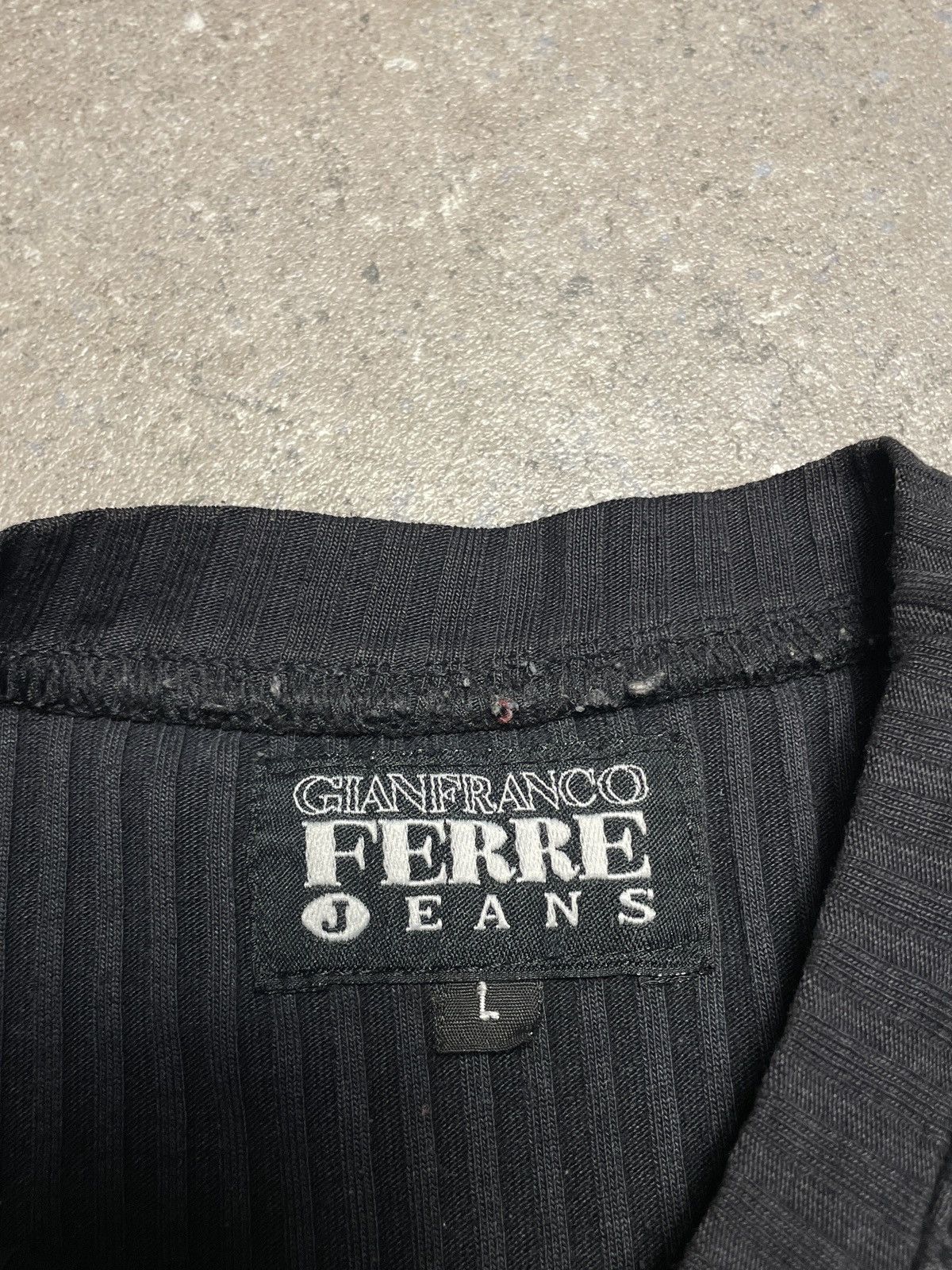 Gianfranco Ferre Vintage Gianfranco ribbed y2k Knit Sweater Size US L / EU 52-54 / 3 - 2 Thumbnail