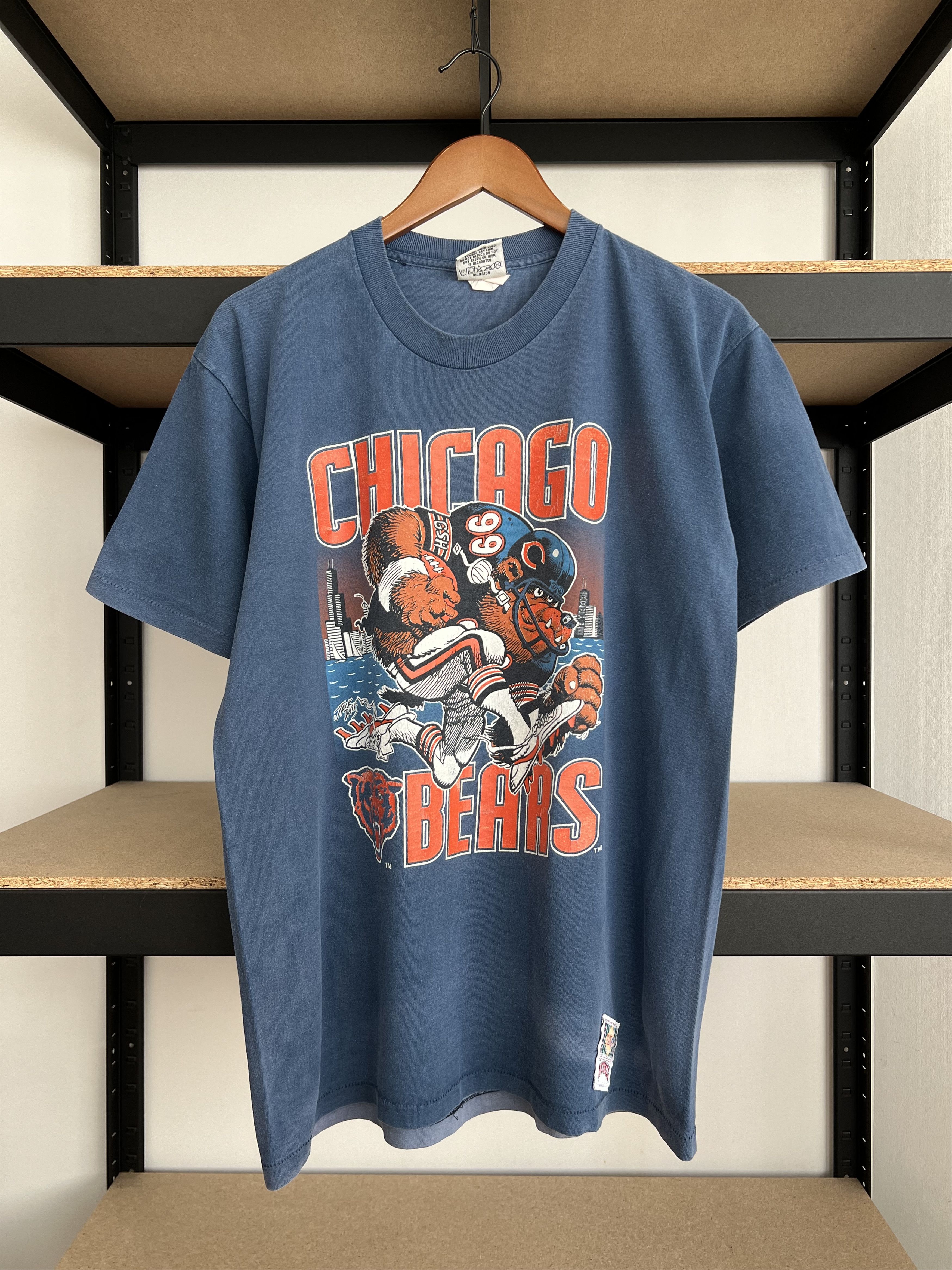 NFL Vintage 90s Chicago Bears NFL Nutmeg T-shirt Size US L / EU 52-54 / 3 - 1 Thumbnail