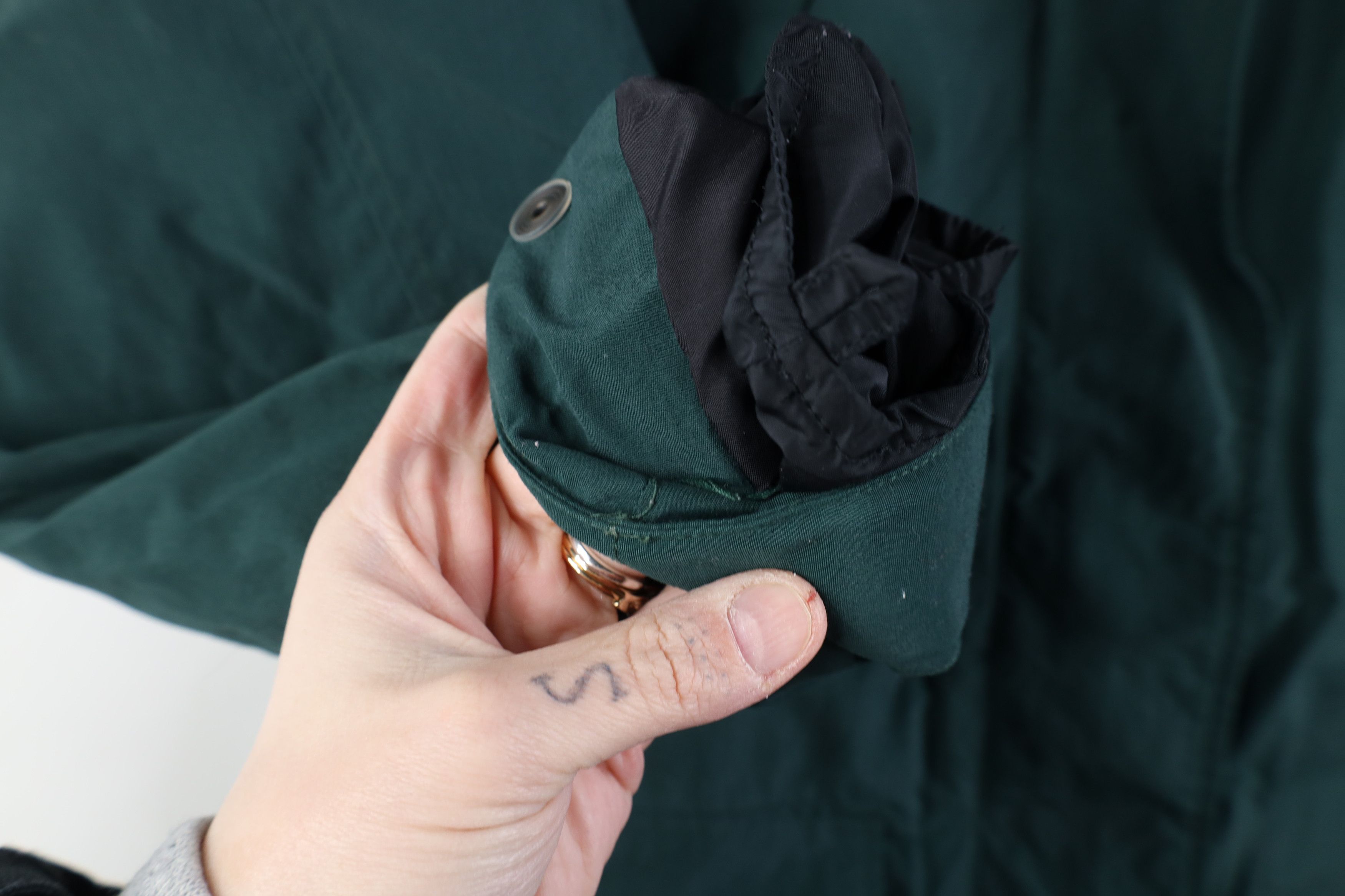 Eddie Bauer Vintage 90s Eddie Bauer Duck Down Hooded Parka Jacket Green Size S / US 4 / IT 40 - 8 Thumbnail
