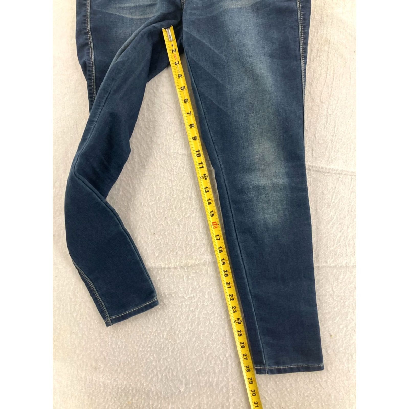 Vintage Seven7 Premium Straight Jeans Womens 4 Blue Denim Stretch Mid-Rise Slim 5-Pocket Design Bags/Suspenders Notation? Size 27" / US 4 / IT 40 - 5 Thumbnail