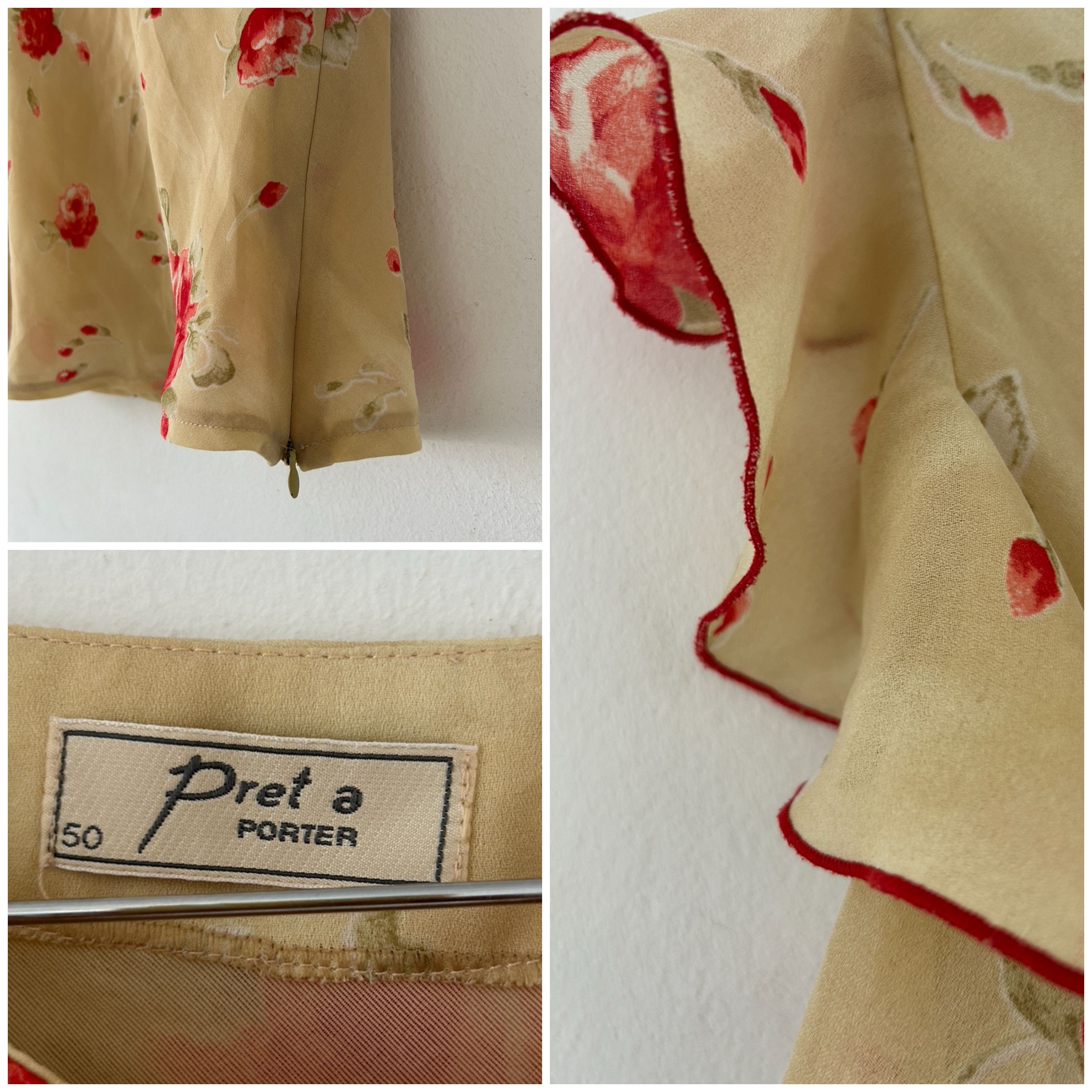 Vintage Vintage frilly floral crop blouse Size XL / US 12-14 / IT 48-50 - 9 Thumbnail