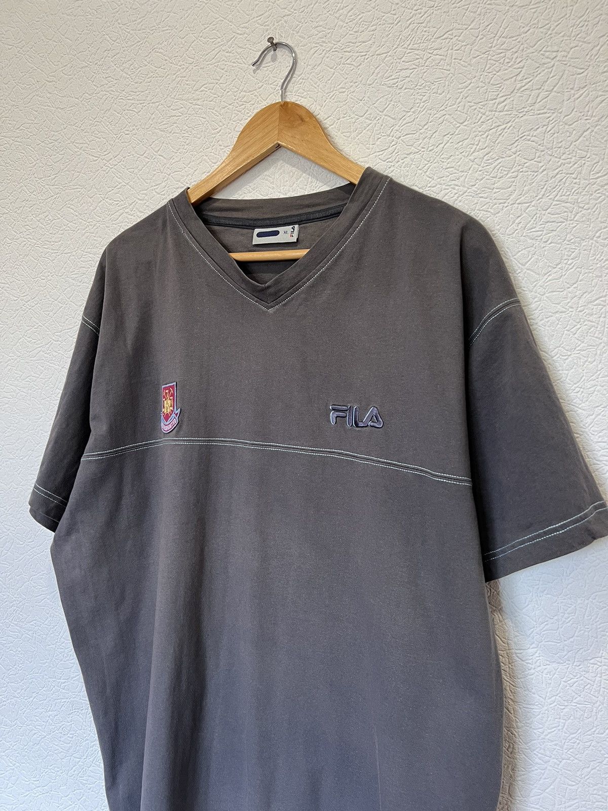 Fila Vintage 00’s FILA West Ham Grey T Shirt Tee Size US XL / EU 56 / 4 - 2 Thumbnail