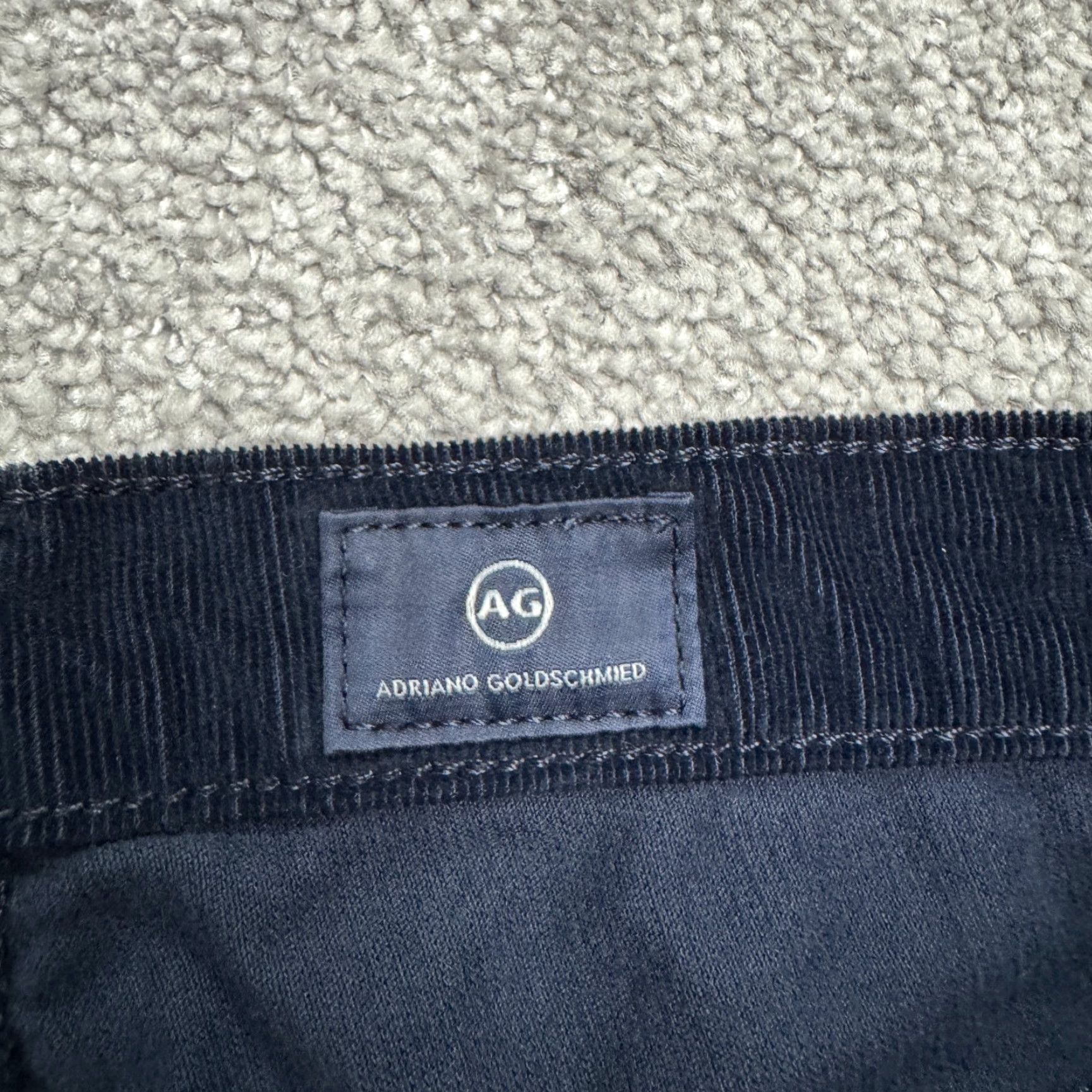 Vintage AG Adriano Goldschmied The Prima Cigarette Corduroy Pants Womens 30R Navy Blue Size 30" / US 8 / IT 44 - 7 Thumbnail