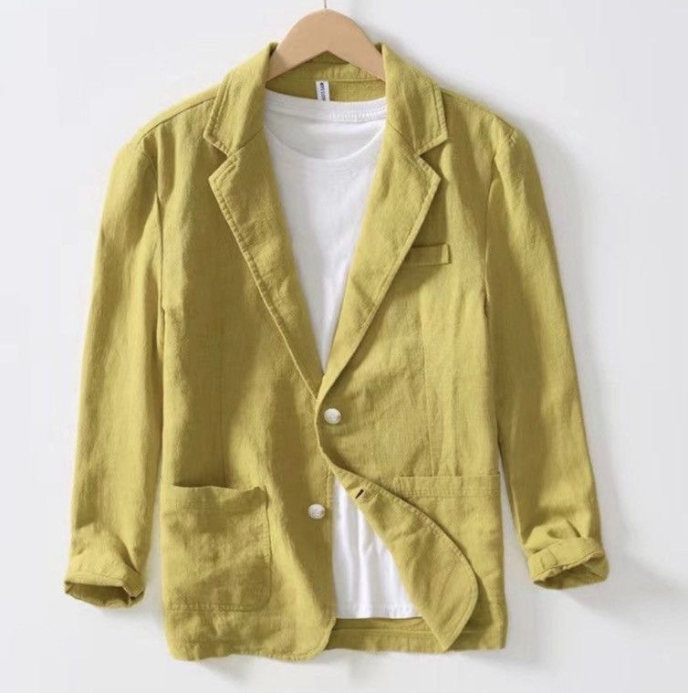 Other Josephine Vintage Yellow Blazer – Ramie Cotton – Size S Size S / US 4 / IT 40 - 5 Thumbnail