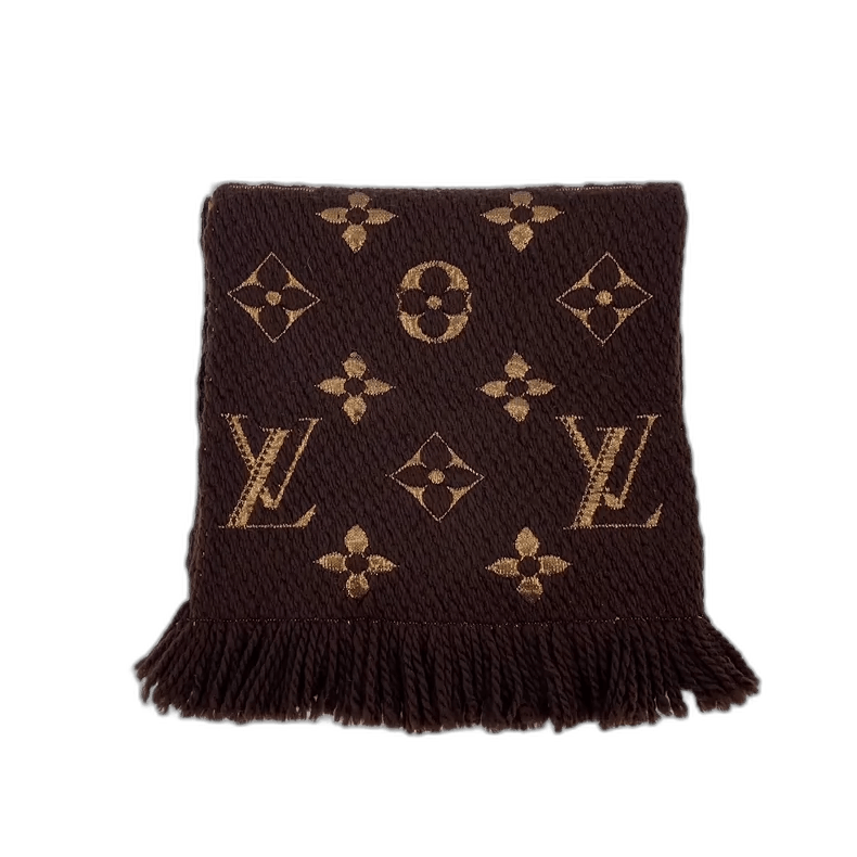 Louis Vuitton Louis Vuitton Brown Logo Wool Fringe Scarf -2505 Size ONE SIZE - 1 Thumbnail