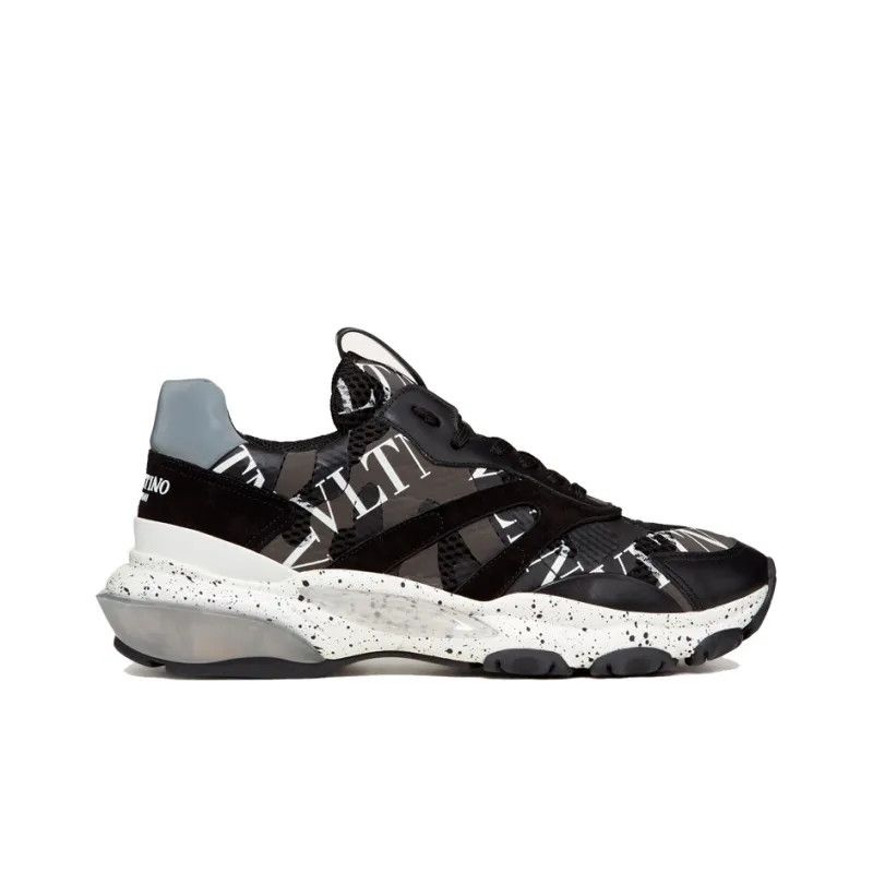 Valentino o1y0525 Logo Low-Top Sneakers in Lead/Black Size US 8 / EU 41 - 2 Thumbnail
