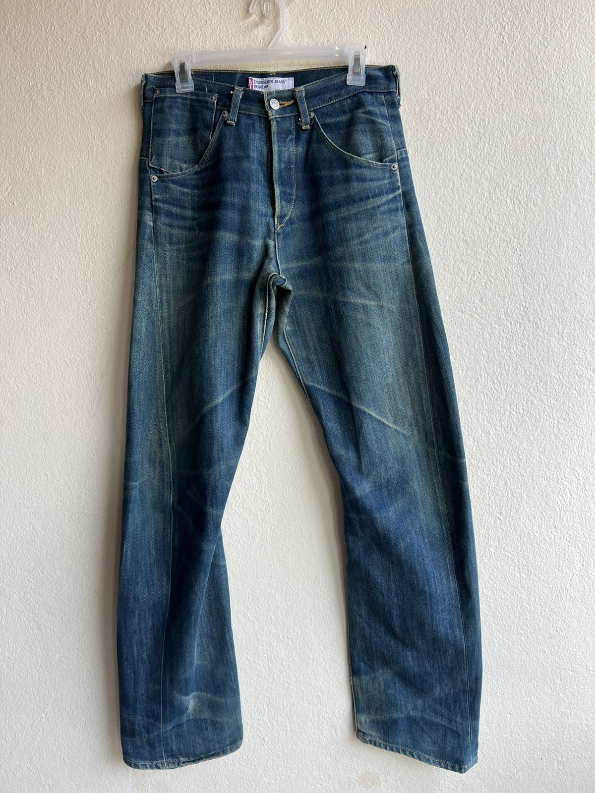 Levi's Vintage 2001 Levi’s Engineered Regular Dirty Mud Denim Jeans Size US 30 / EU 46 - 2 Thumbnail
