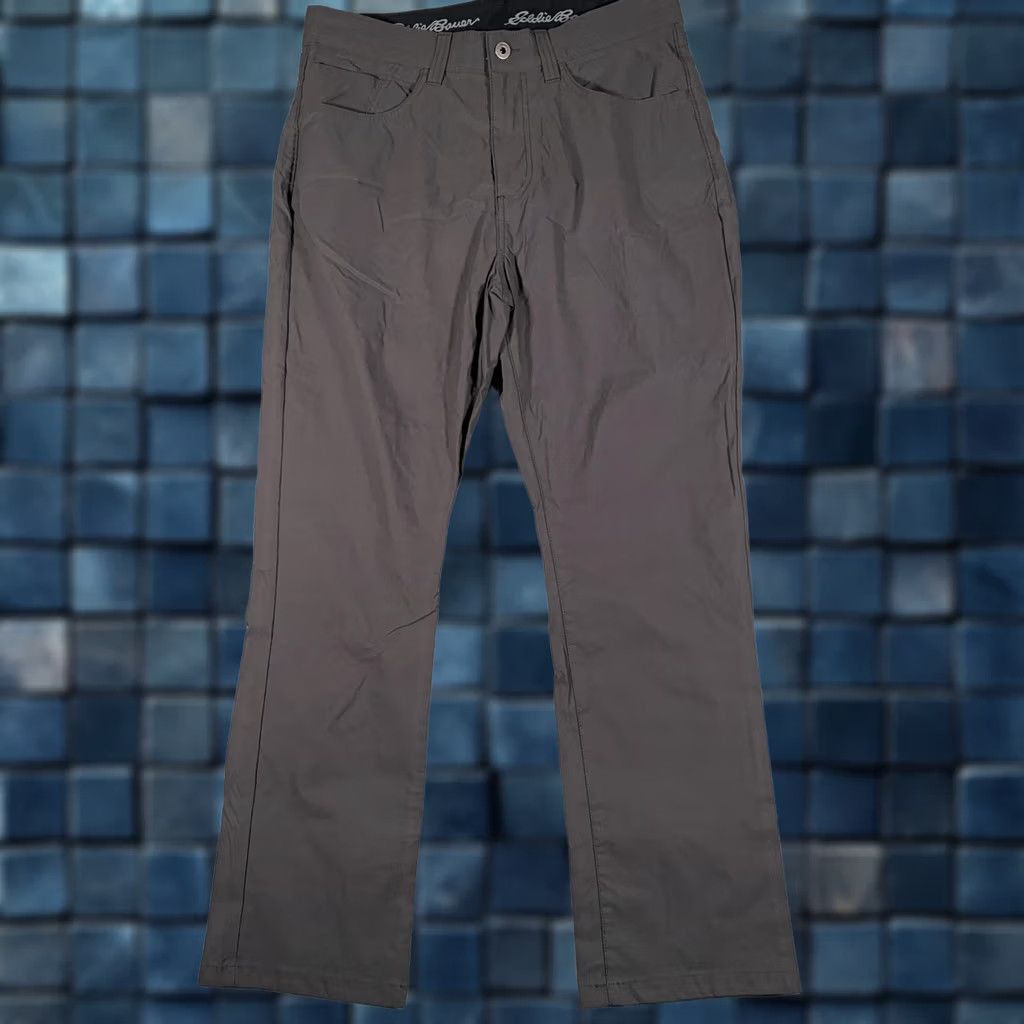 Eddie Bauer Eddie Bauer Pants Mens 34x29 Gray Stretch Nylon Hiking Zip Pocket Outdoor Travel Khakis Straight Leg Mens Mens 34 Gray Size US 34 / EU 50 - 1 Thumbnail