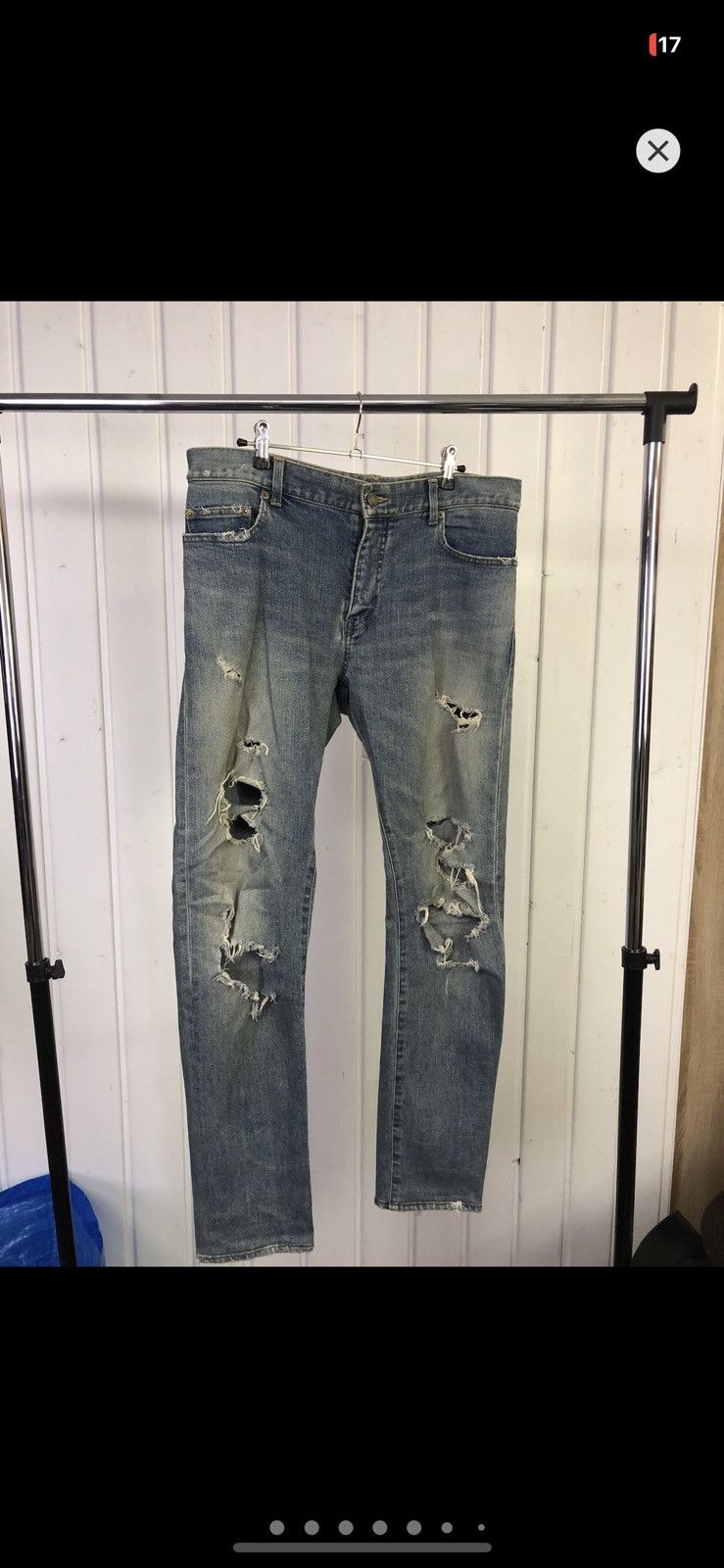 Pre-owned Saint Laurent Crash Denim In Blue