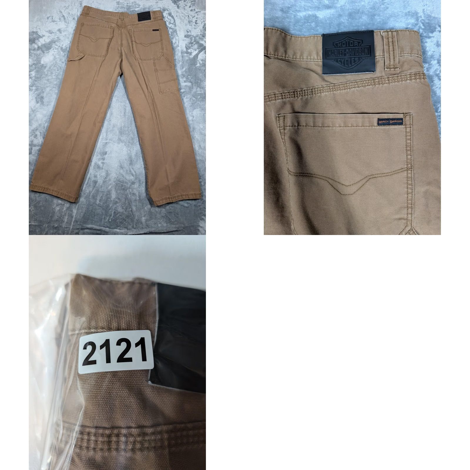 Harley Davidson Harley-Davidson Pants Mens 38x32 Carpenter Relaxed Fit Workwear Brown Size US 38 / EU 54 - 8 Thumbnail