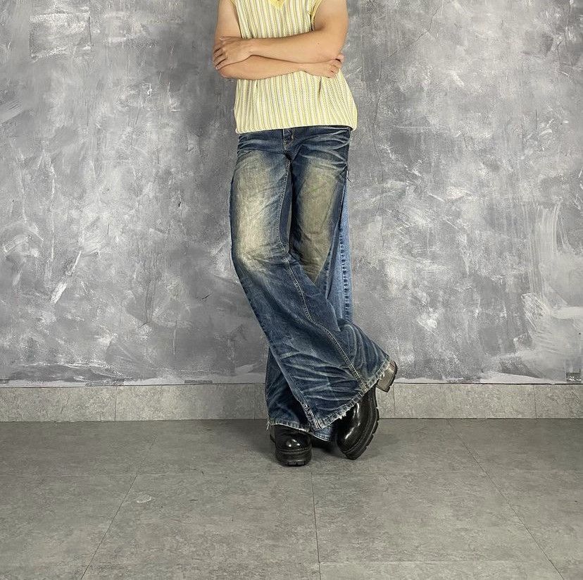 image of Japanese Ppfm Curve Distressed Denim, Men's (Size 34)