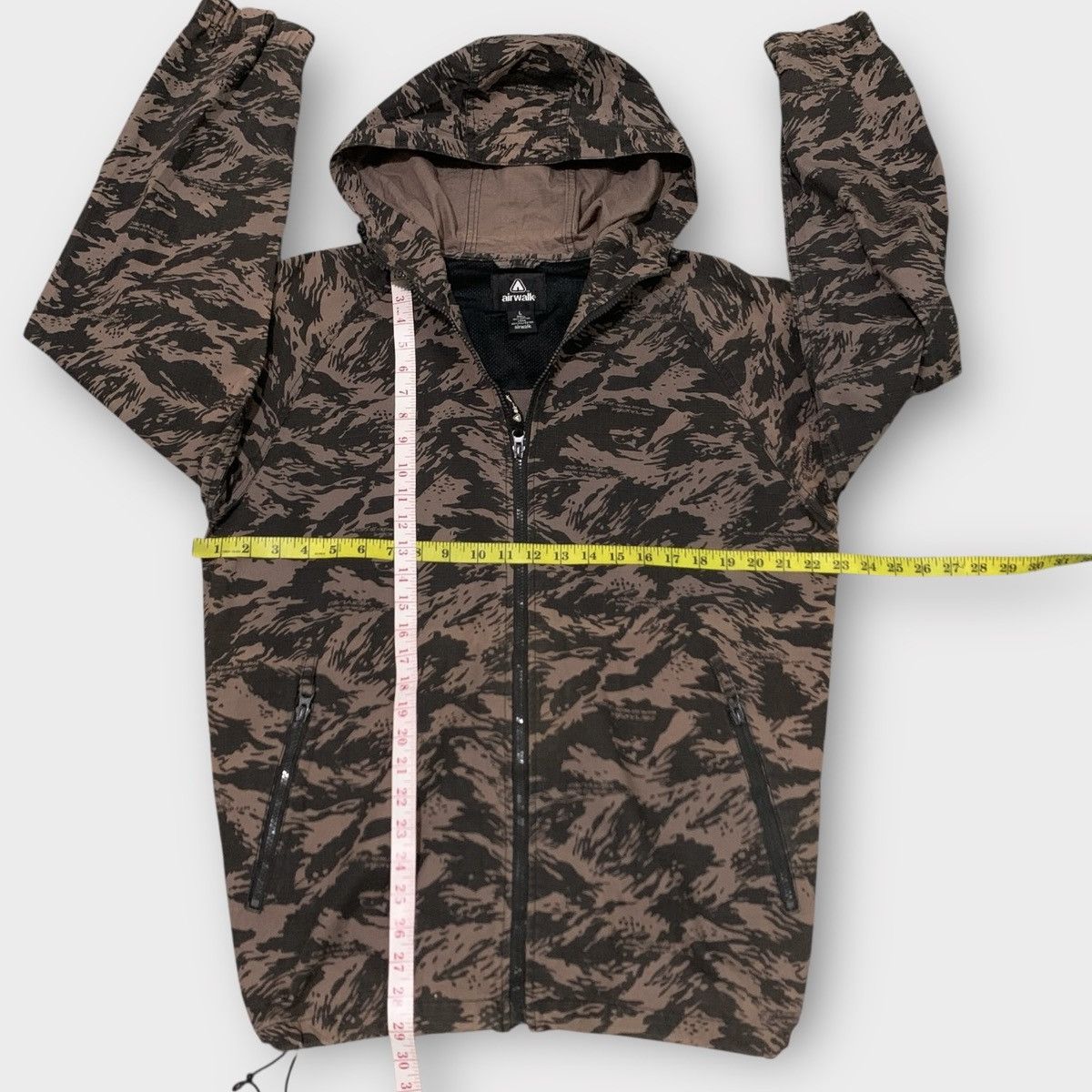 VINTAGE AIRWALK TIGER CAMOUFLAGE COTTON HOODIE ZIPPER JACKET