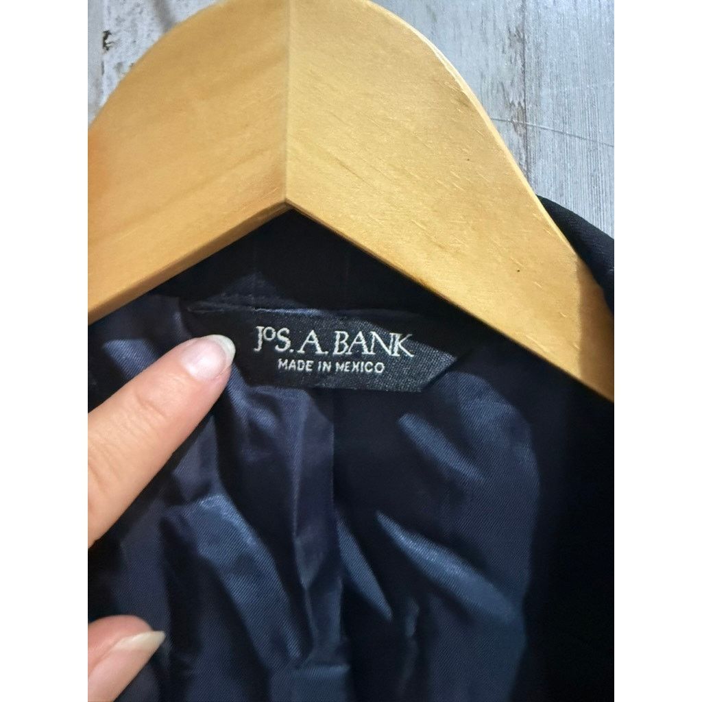 Jos. A. Bank Jos. A. Bank Men's Black Pinstripe Wool Suit Jacket Size 42L - 3 Thumbnail