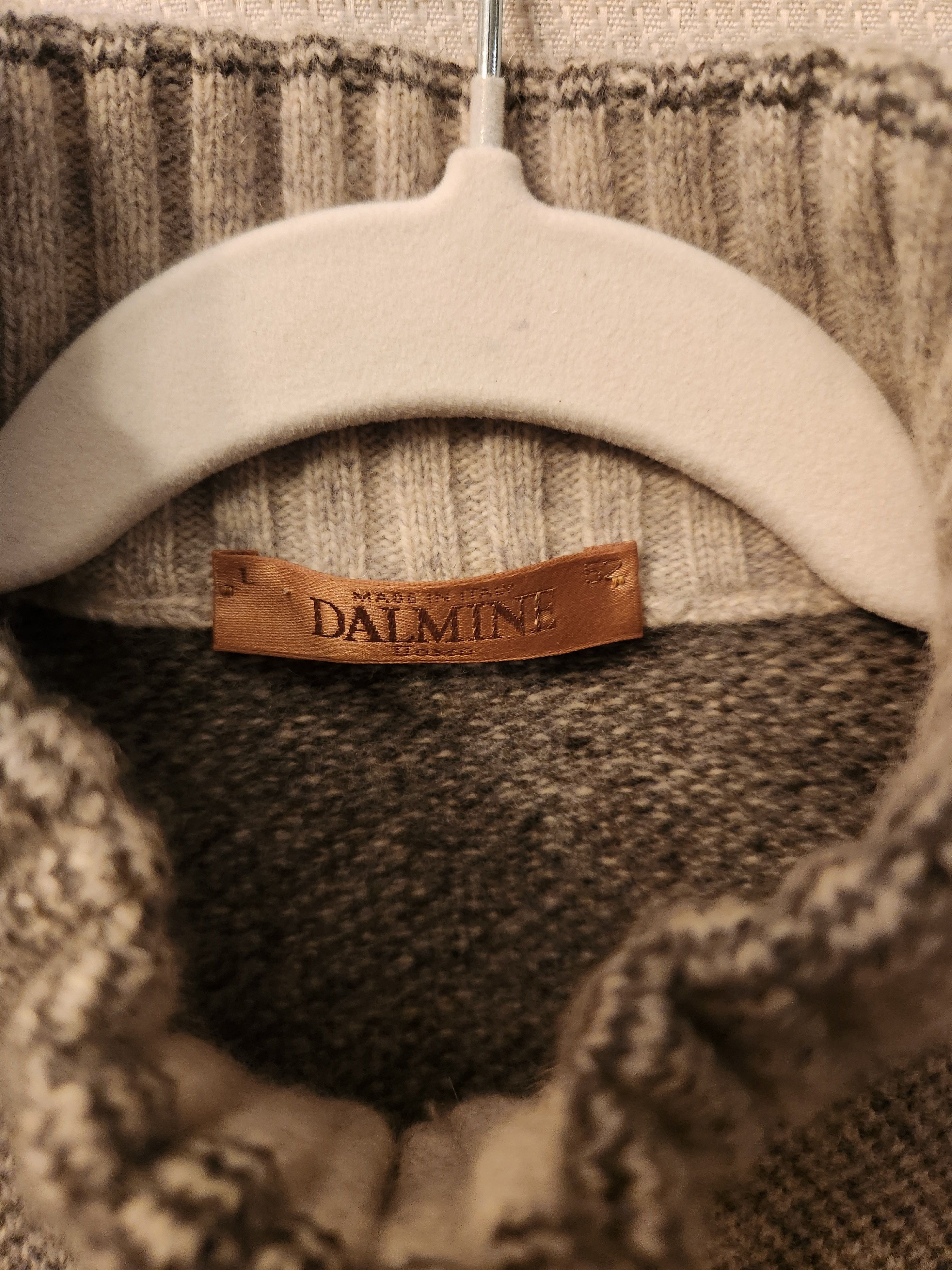 Dalmine Vtg Men's Merino Wool/Cashmere Blend Gray 1/4 Zip Sweater Size US L / EU 52-54 / 3 - 3 Thumbnail