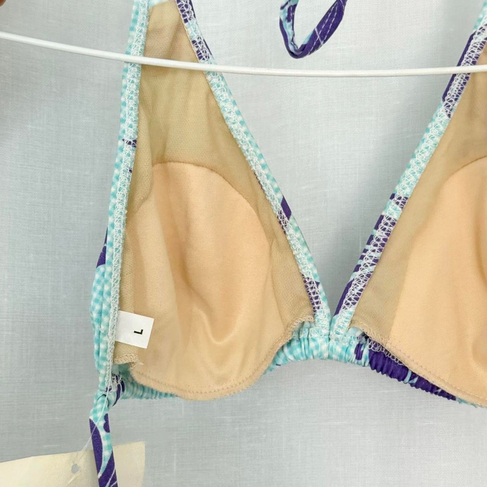 Vintage Vintage y2k floral gingham bikini Size M / US 6-8 / IT 42-44 - 8 Thumbnail