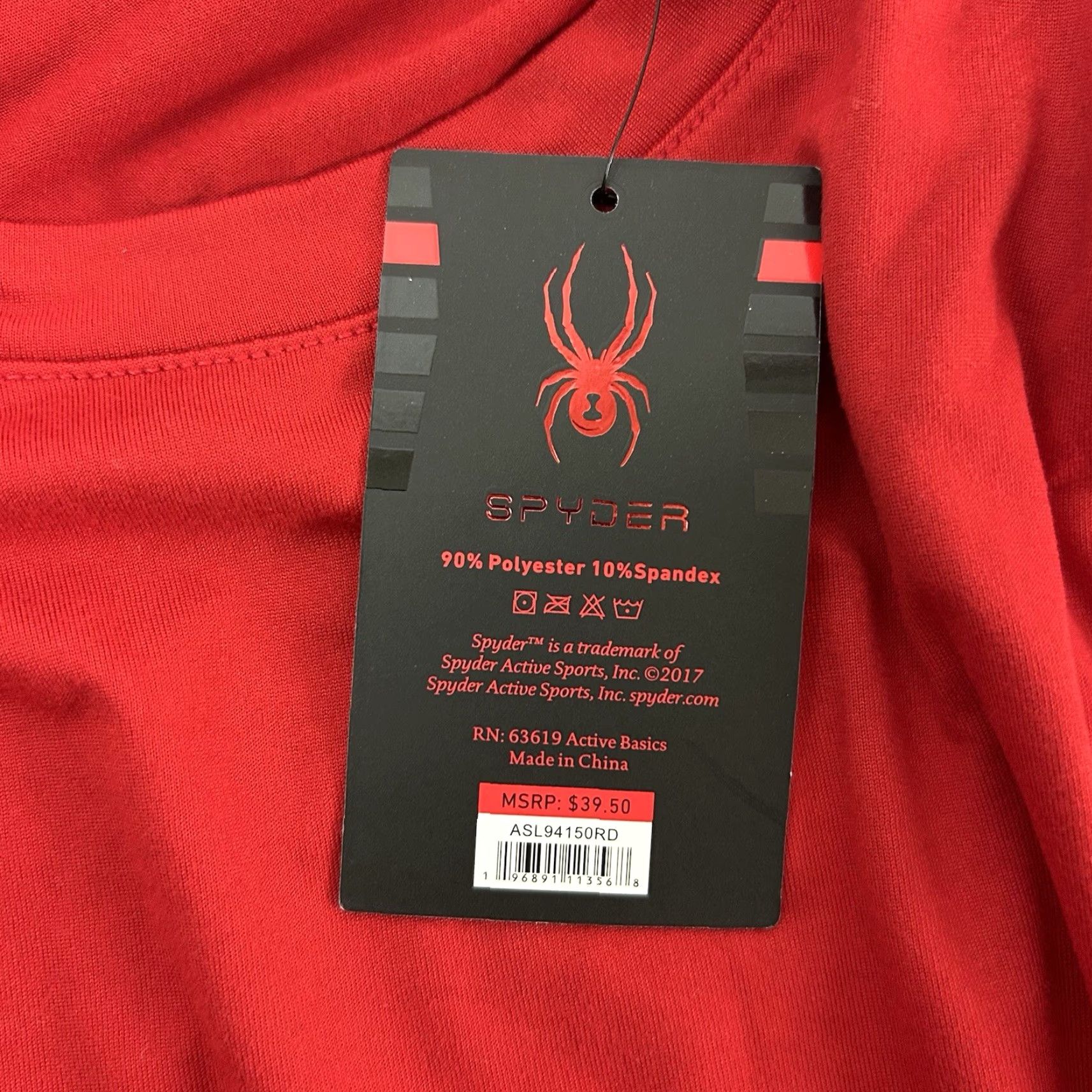 Spyder Spyder Athletic Shirt Mens Large Red T-Shirt Running Training Loungewear Athleisure Size US L / EU 52-54 / 3 - 5 Thumbnail