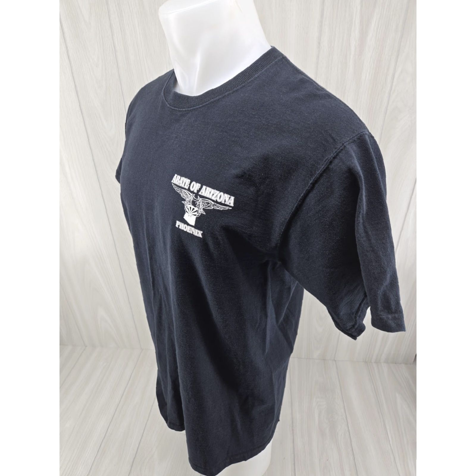 Fruit Of The Loom VINTAGE Abate Of Arizona Phoenix Chapter Shirt L Black Cotton Graphic Print Crew Neck Short Sleeve Nike? Size US L / EU 52-54 / 3 - 5 Thumbnail
