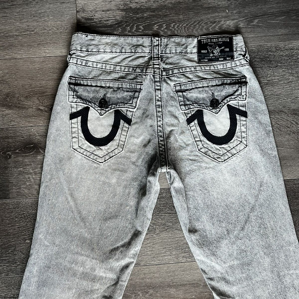 True Religion Vintage 2000s True Religion Ricky Mesh Horseshoe Denim Jeans Size US 30 / EU 46 - 3 Thumbnail