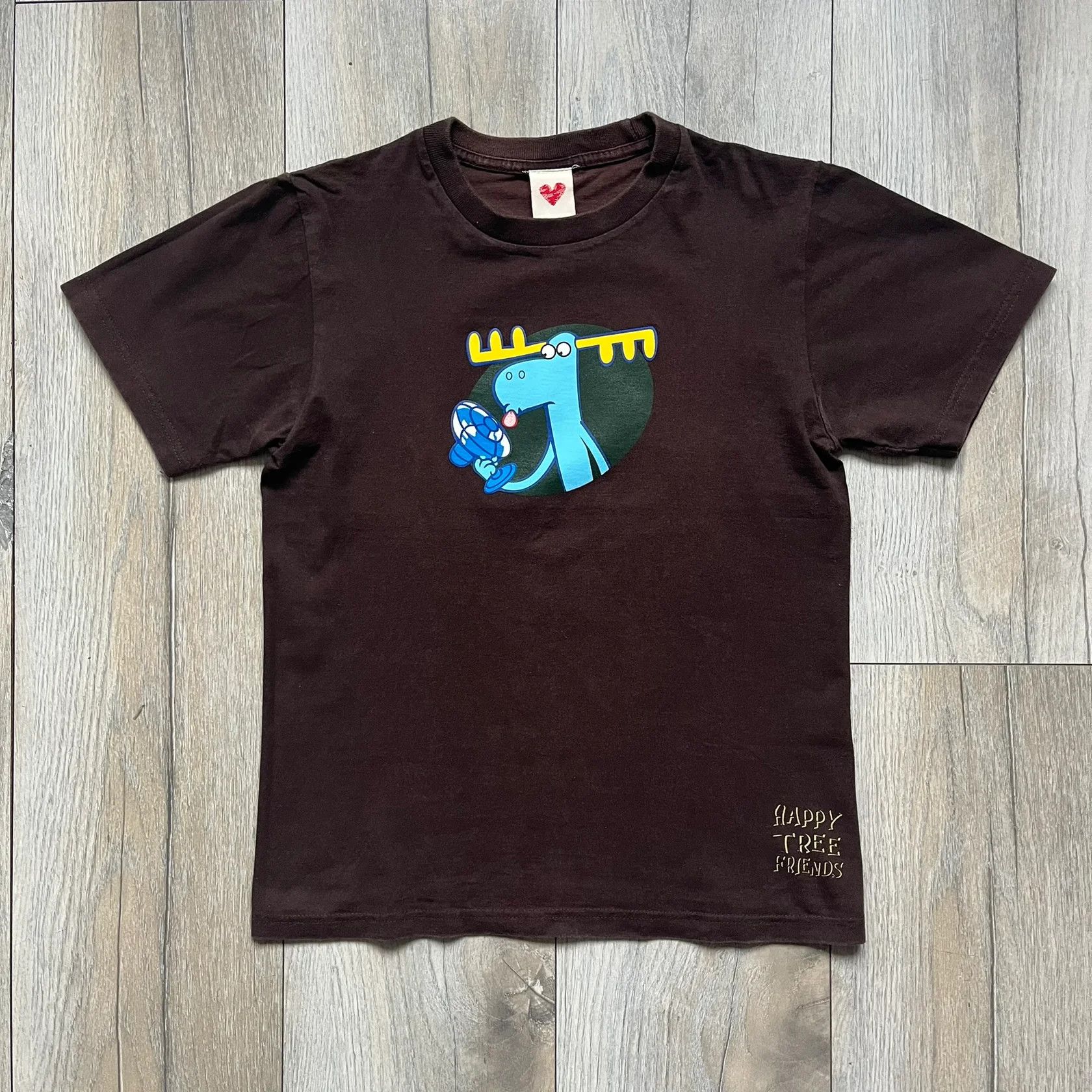Vintage Happy Tree Friends 2005 Lumpy Fan Brown Tee Size US S / EU 44-46 / 1 - 2 Thumbnail