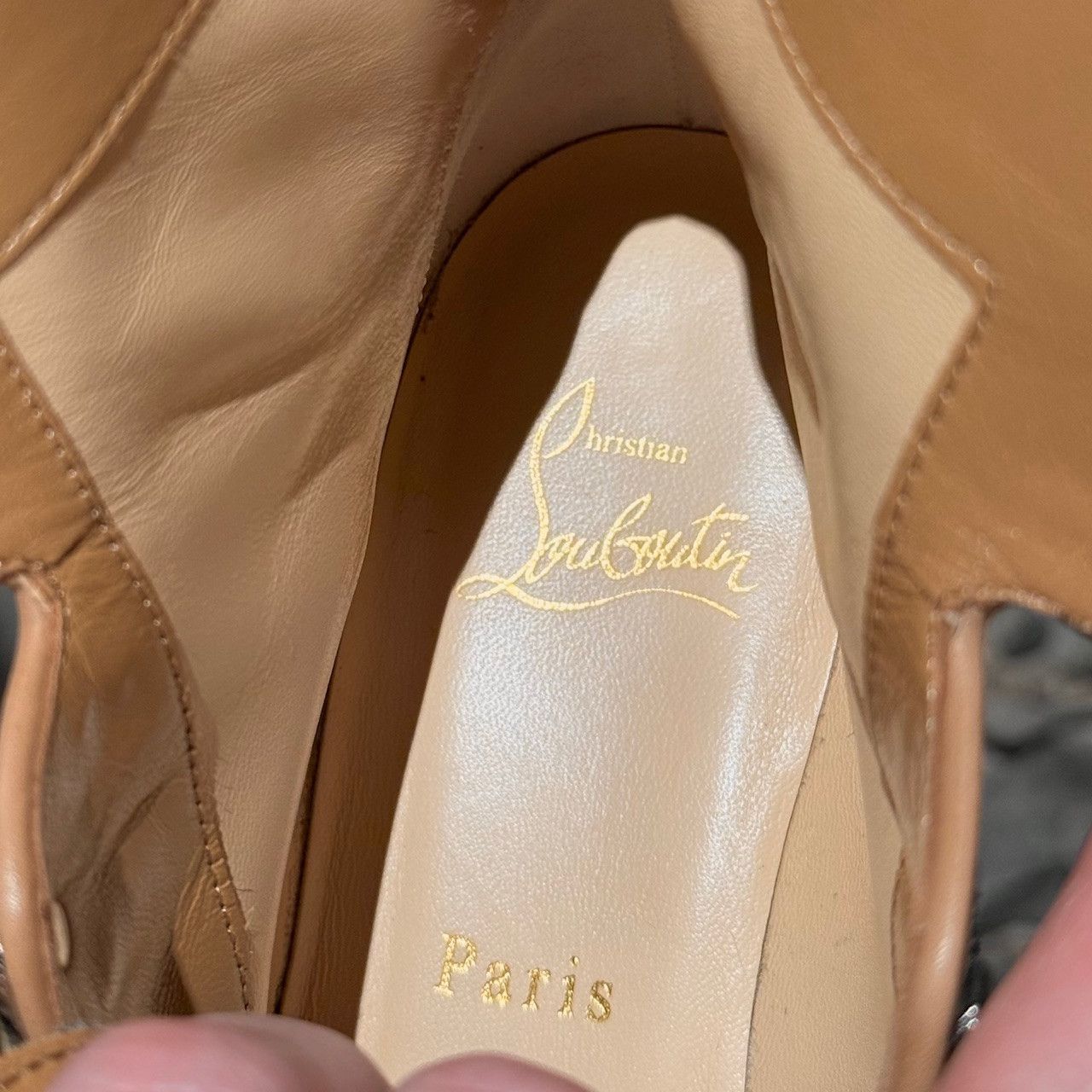 Christian Louboutin Christian Louboutin Taupe Suede Macademia Combat Boots Size US 7 / IT 37 - 9 Thumbnail
