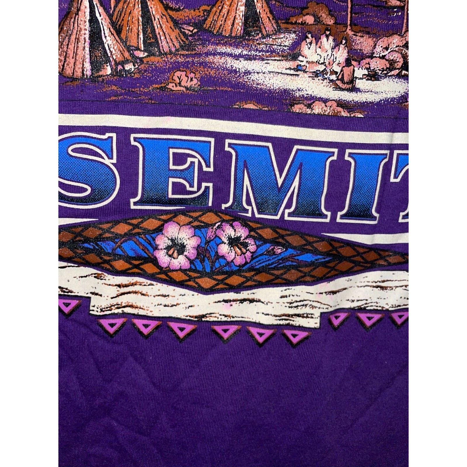 Jerzees Vintage Yosemite Park Shirt Mountain Purple Tee VTG 1990s L Size US L / EU 52-54 / 3 - 7 Thumbnail