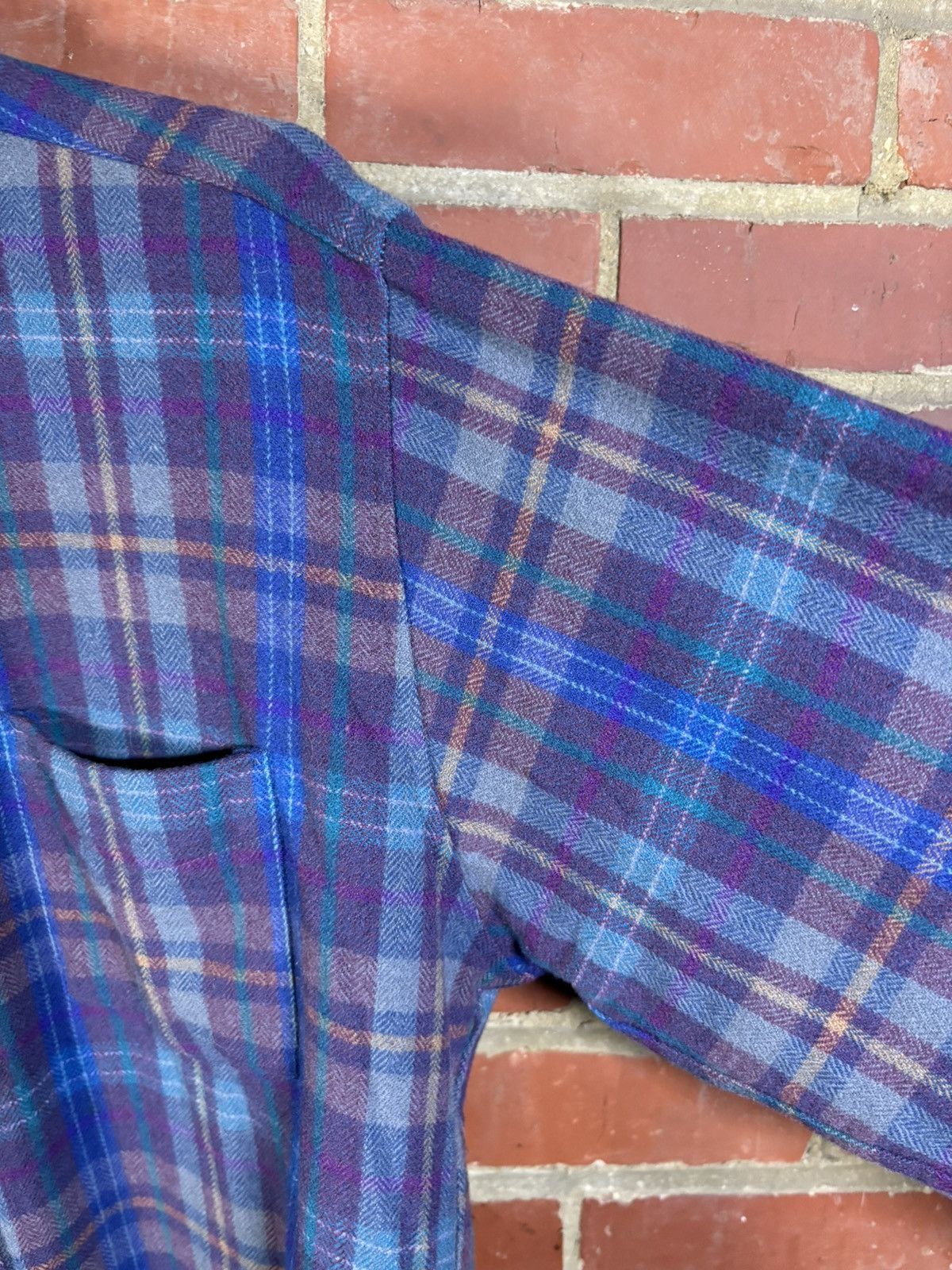 Pendleton Vintage 70s Pendleton Virgin Wool Plaid Flannel Button Up L Size US L / EU 52-54 / 3 - 5 Thumbnail
