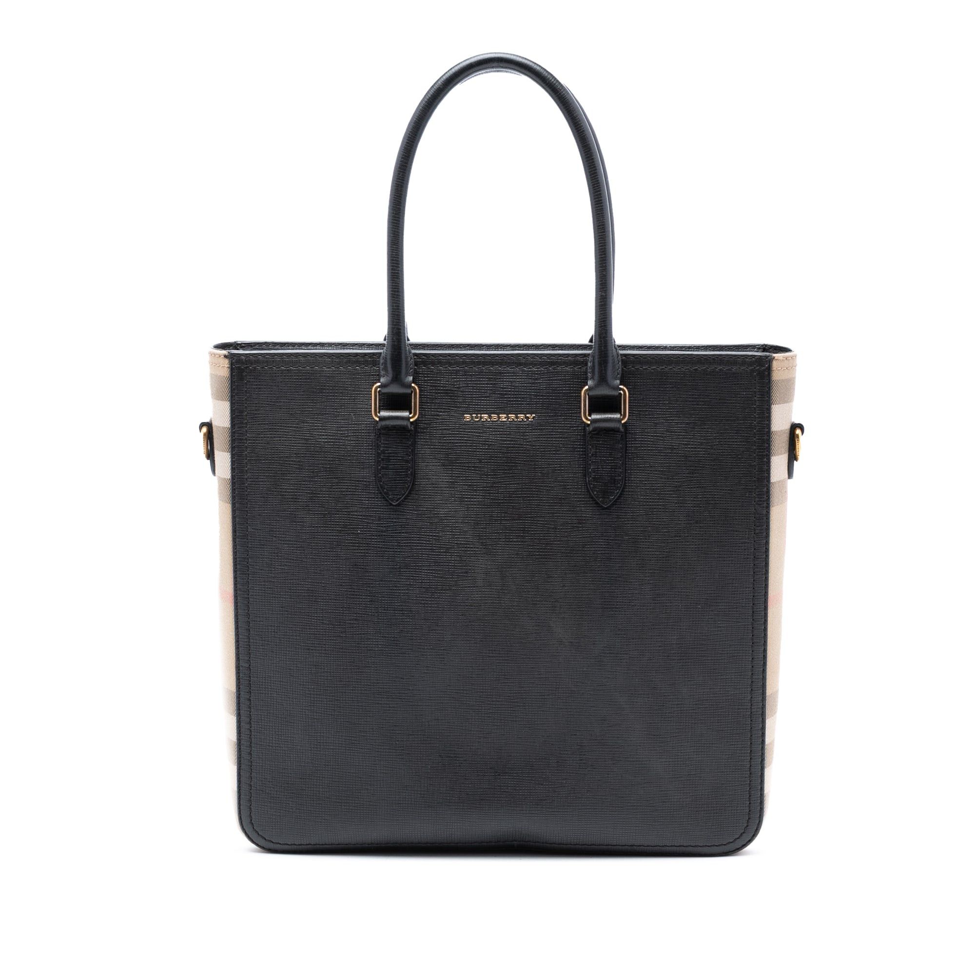 Burberry Leather and Mega Check Canvas Banwell Tote Size ONE SIZE - 1 Thumbnail