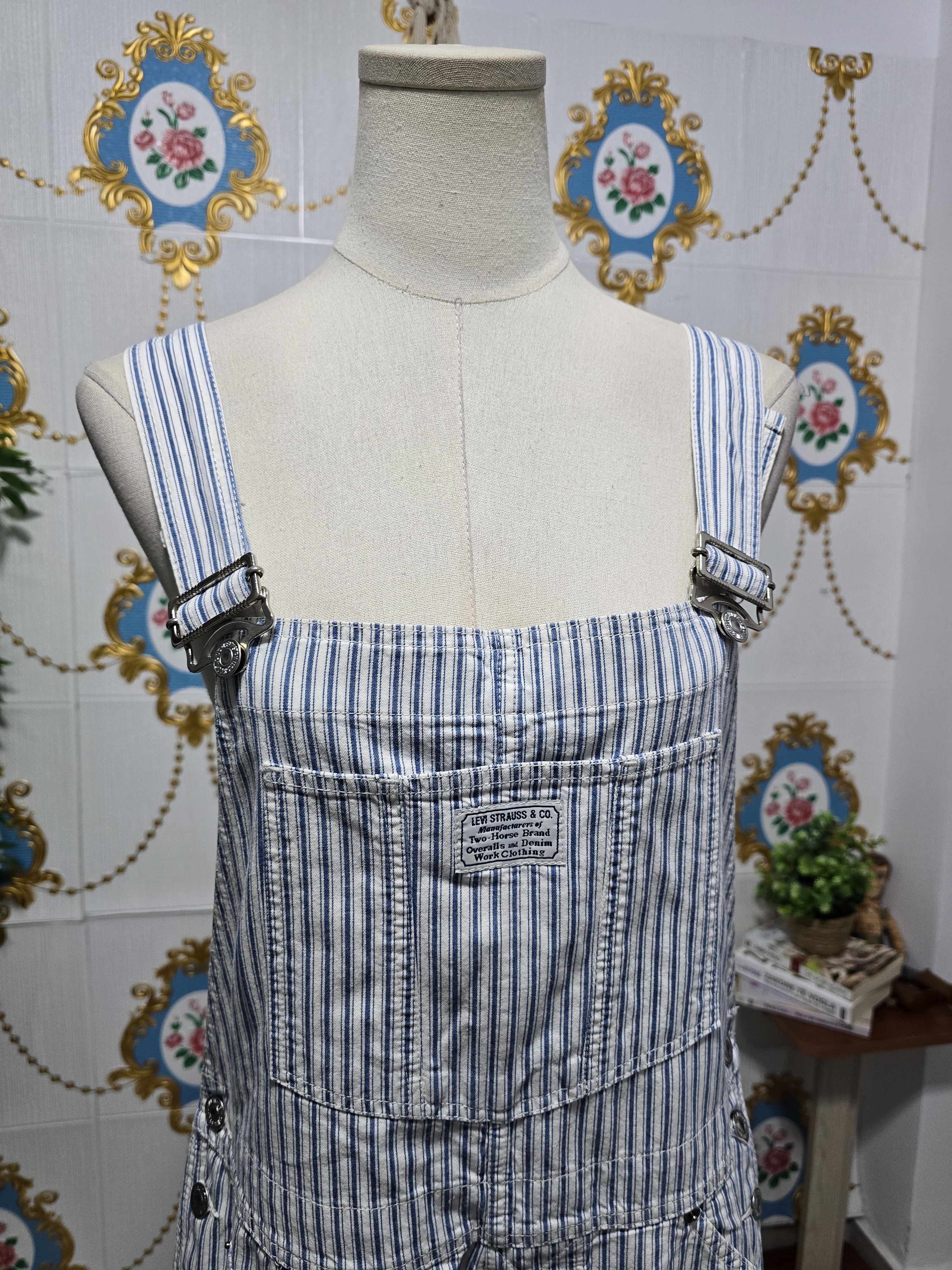 Levi's Levis VINTAGE RARE stripe DUNGAREES size Large Size US 34 / EU 50 - 3 Thumbnail