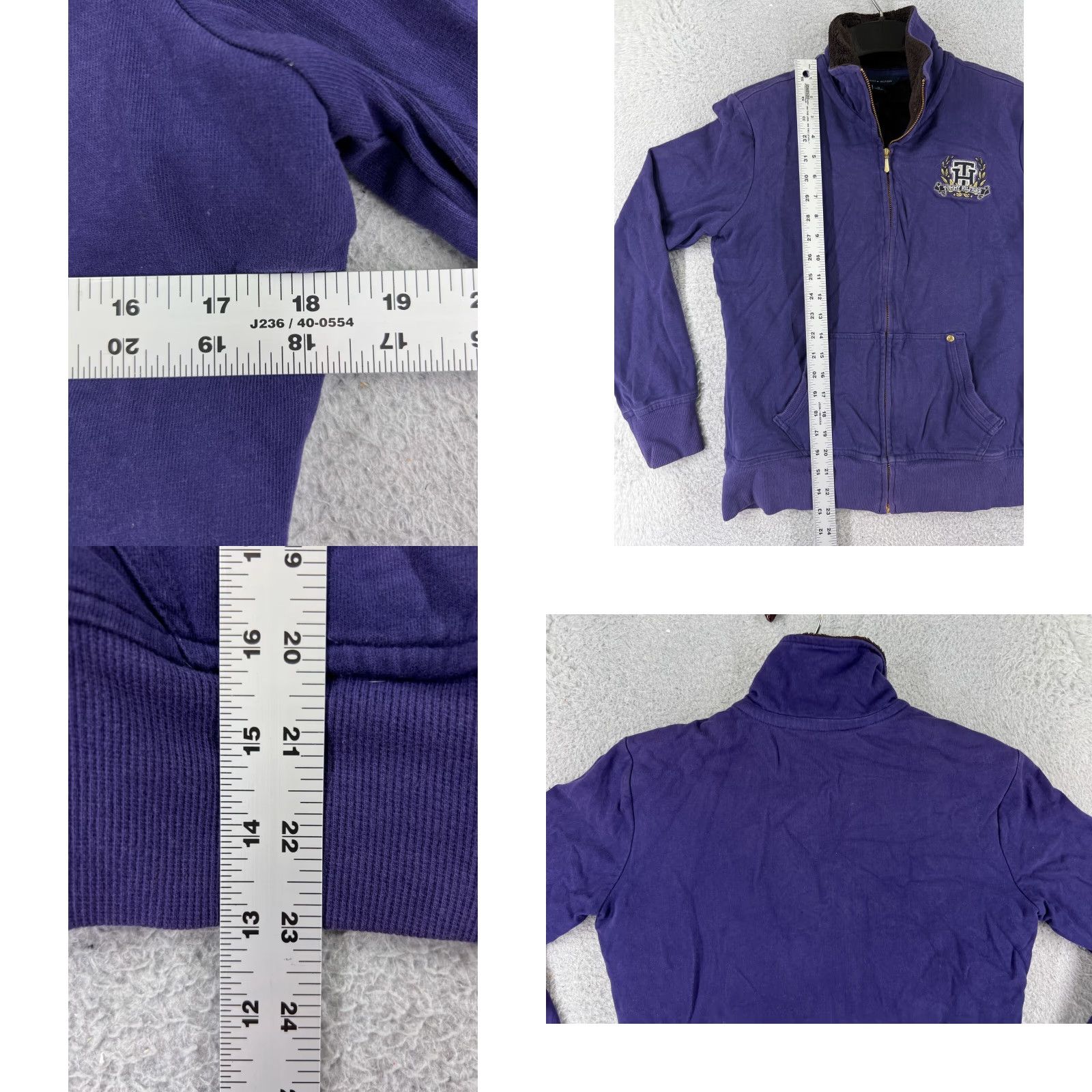 Tommy Hilfiger Tommy Hilfiger Jacket Women Medium Purple Zip Fleece Mock Neck Cozy Casual Size M / US 6-8 / IT 42-44 - 9 Thumbnail