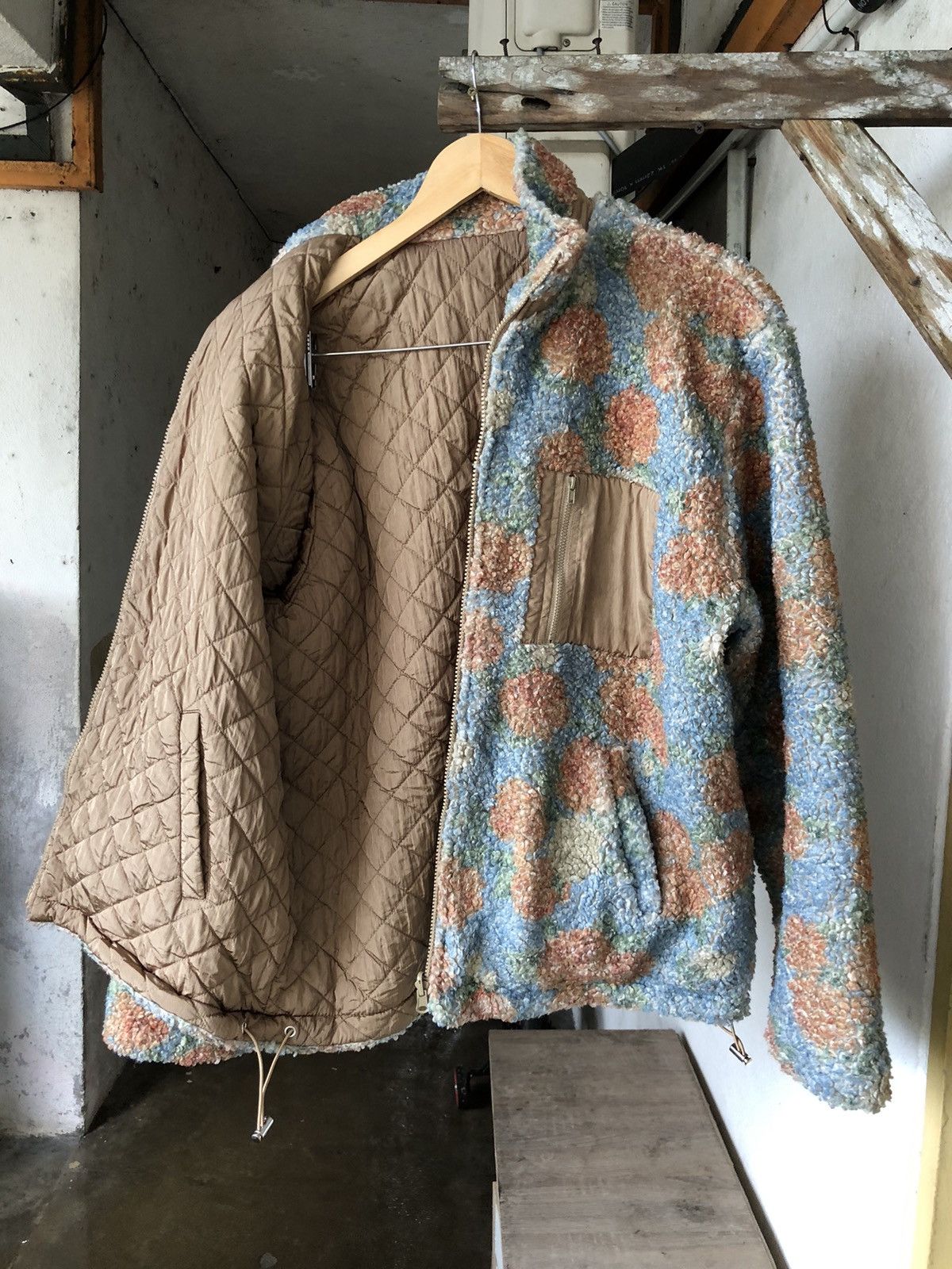 Japanese Brand Jouetie Printed Fleece Reversible Jacket Like Denim Tears Size US M / EU 48-50 / 2 - 20 Thumbnail