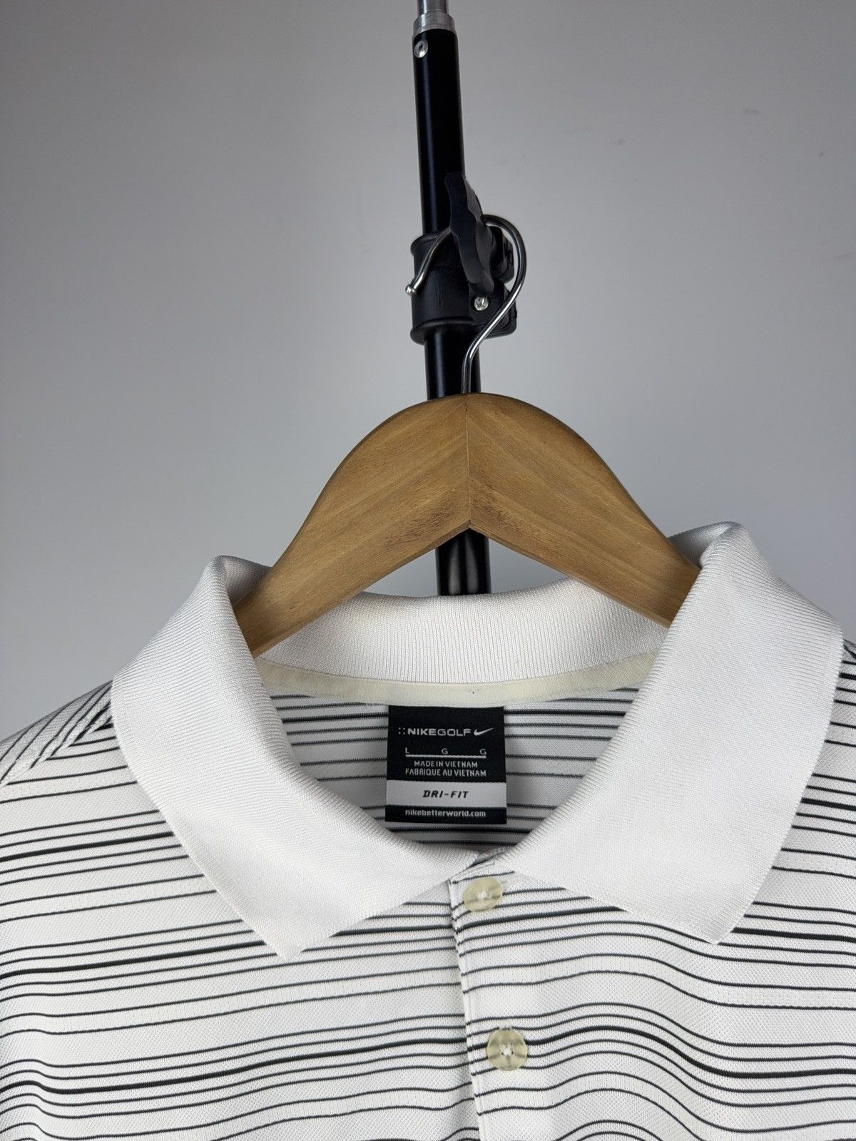 Nike Vintage style Nike Golf Dri Fit striped polos t shirt Size US L / EU 52-54 / 3 - 8 Thumbnail