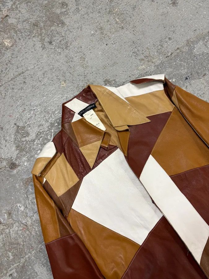 Dolce & Gabbana SS2001 Dolce & Gabbana Patchwork Leather Shirt Jacket Size US M / EU 48-50 / 2 - 6 Thumbnail