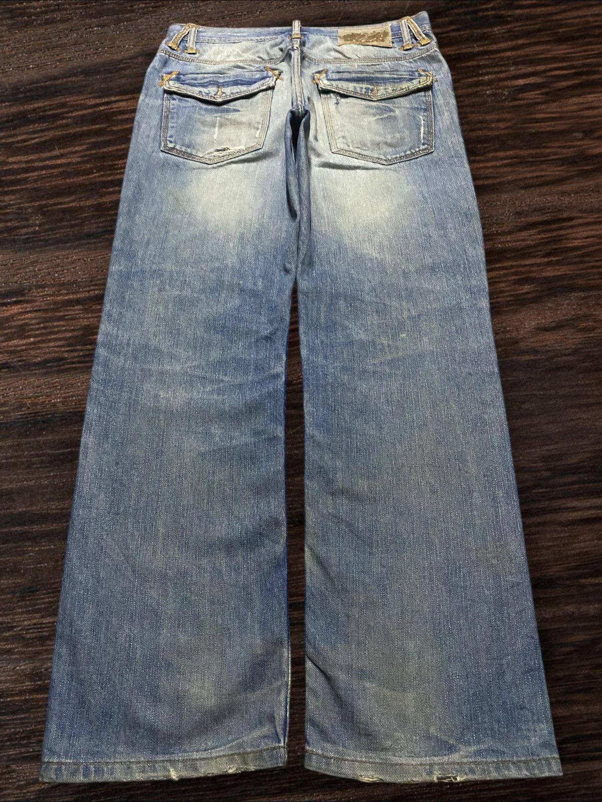 Rhude × Zara Vintage Reg Trademark Zara Jeans Distressed Loose Jeans Size US 33 - 2 Thumbnail